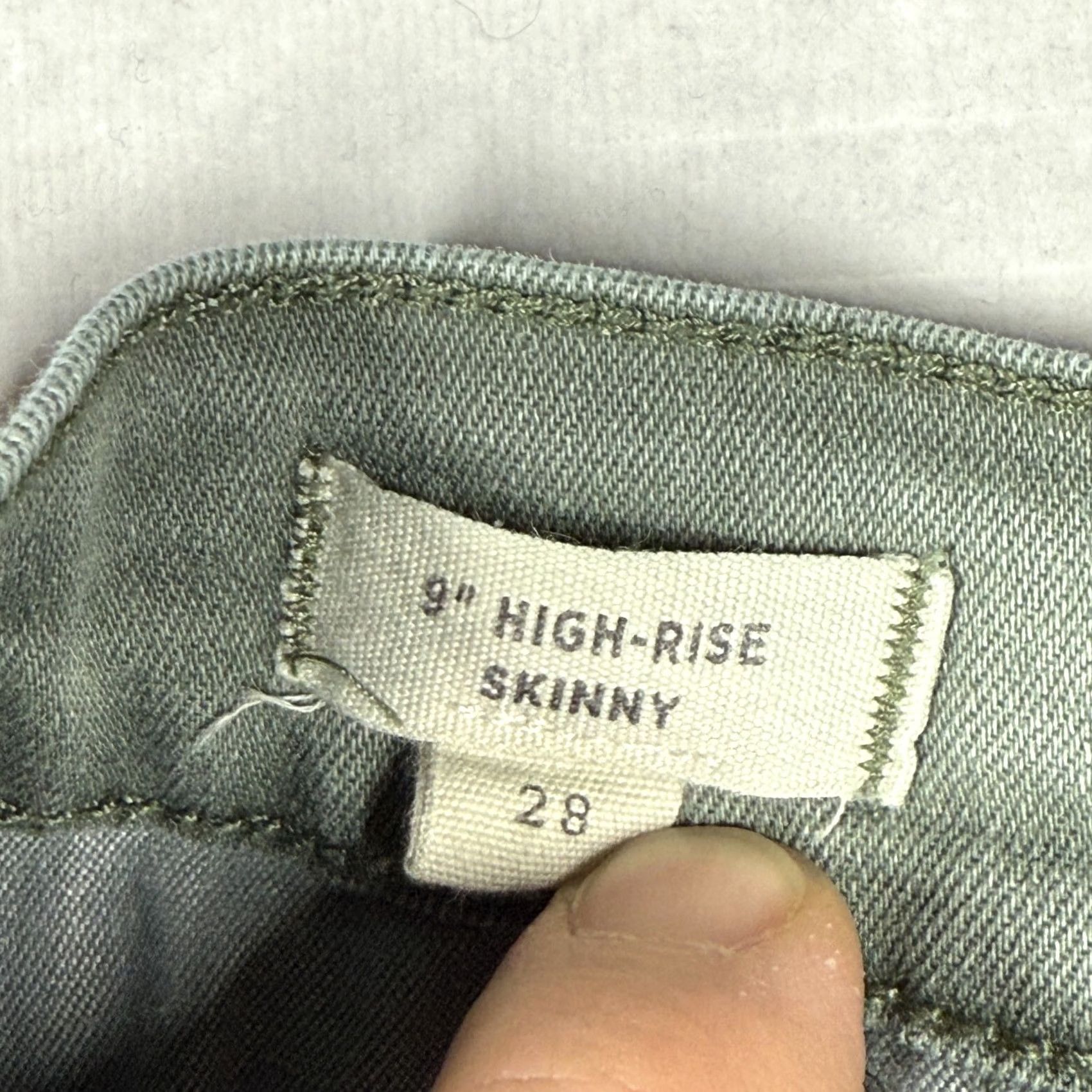 Madewell Madewell Jeans Womens 28 Green Skinny High Rise Classic Casual Boho Button Fly Size 28" / US 6 / IT 42 - 6 Thumbnail