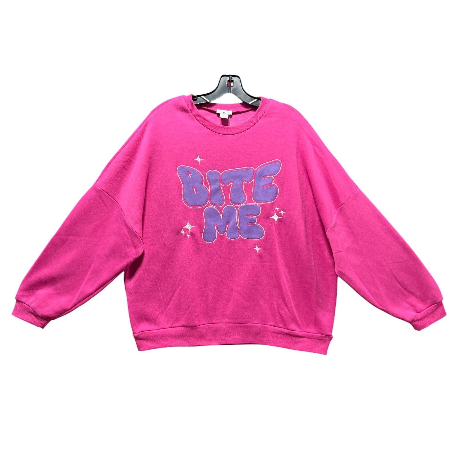 rue21 Rue 21 - Women's Long Sleeve Sweatshirt - Pink - Medium Size M / US 6-8 / IT 42-44 - 1 Thumbnail