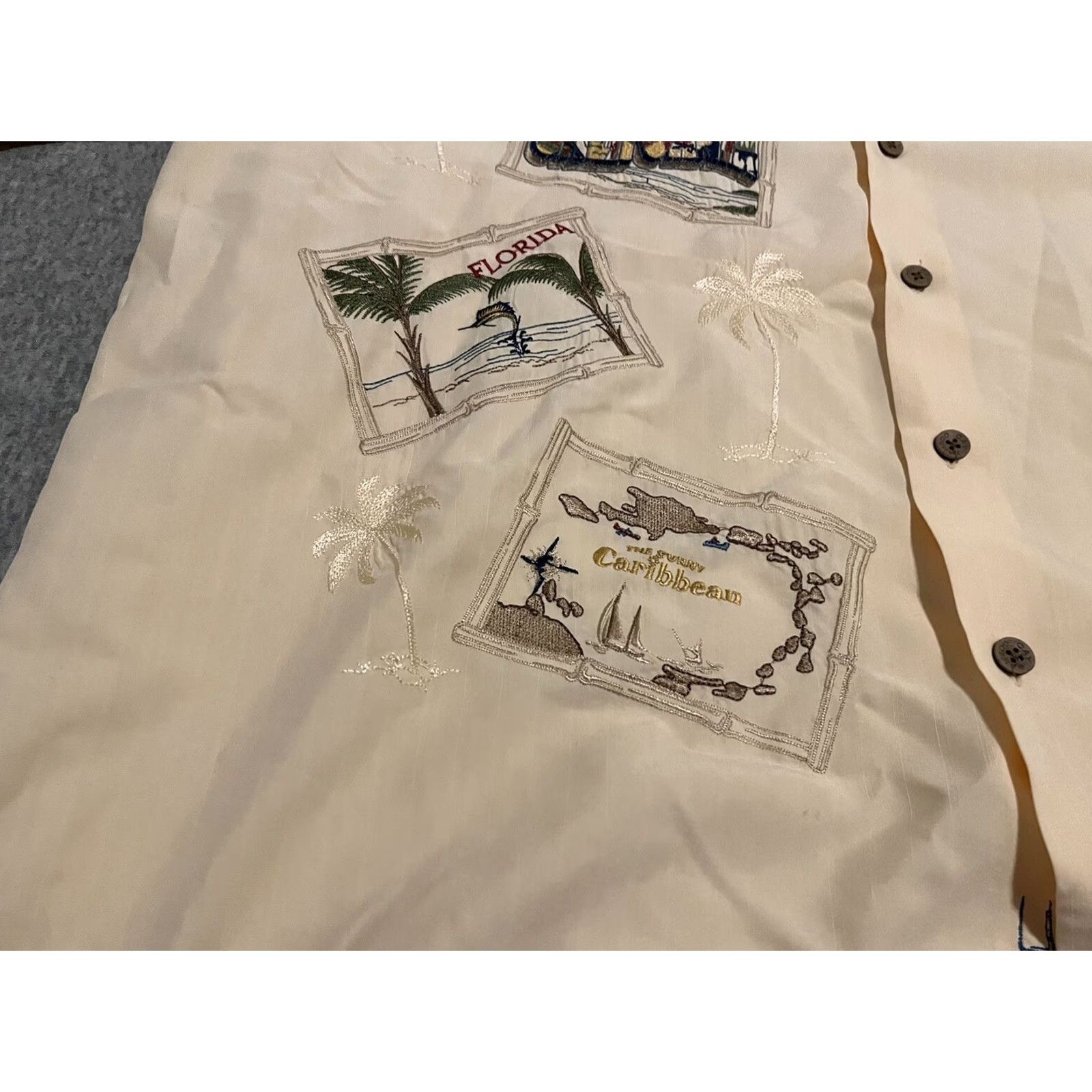 Vintage Bamboo Cay Embroidered Hawaiian California Florida Caribbean Shirt Mens XXL 2XL Size US XXL / EU 58 / 5 - 3 Thumbnail