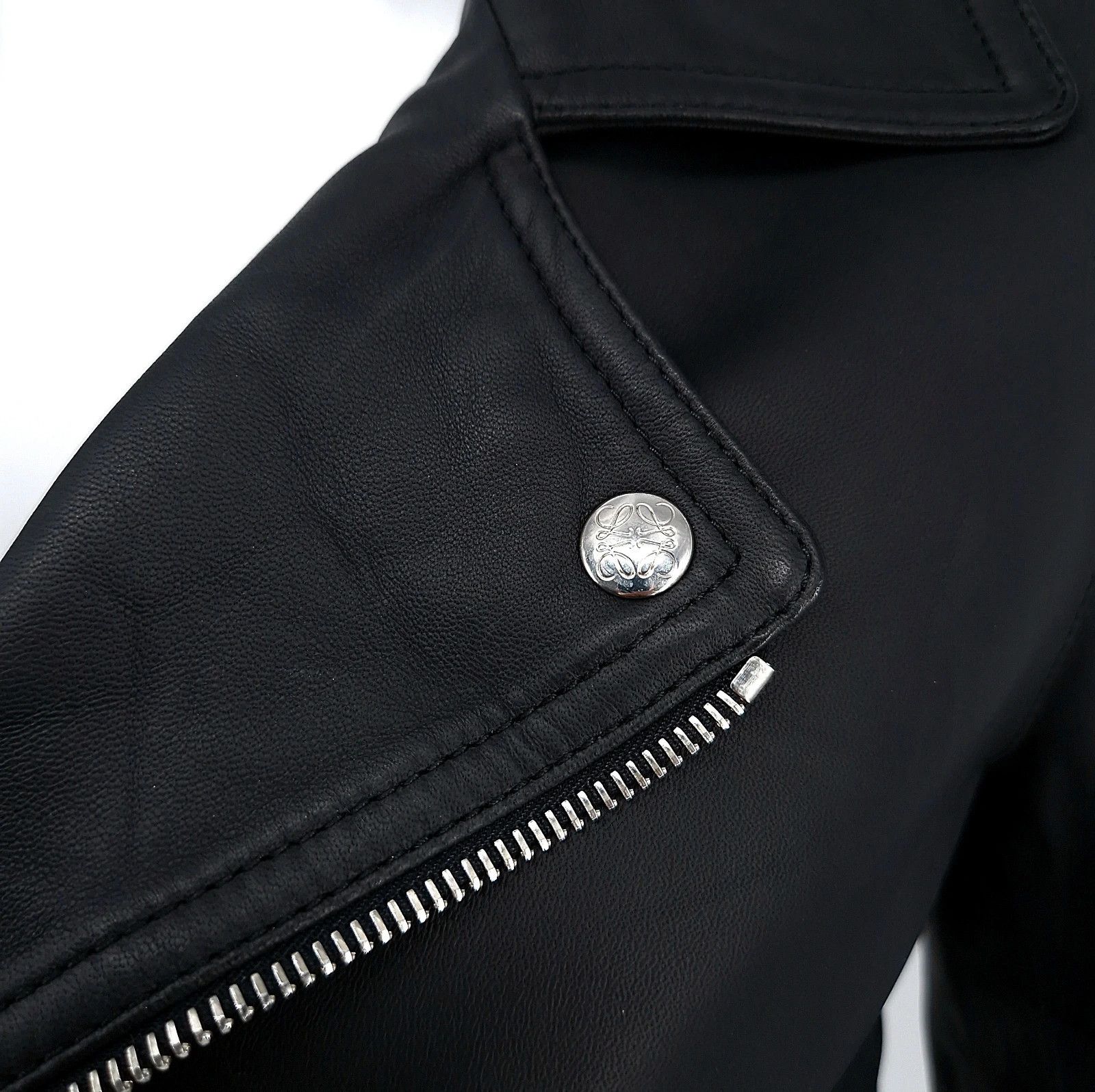 Loewe NWT Nappa Leather Biker Jacket Size XS / US 0-2 / IT 36-38 - 4 Thumbnail