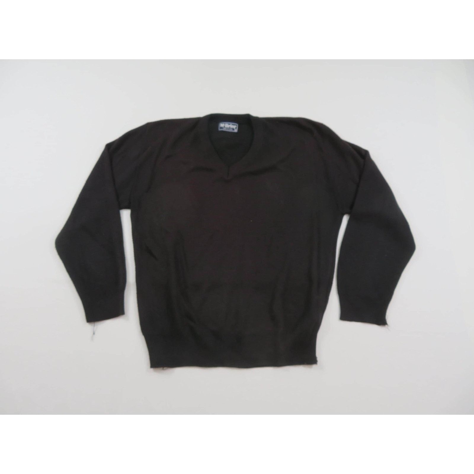 Other Mcbriar Black V-neck Sweater, Knit, Sz M 1980s Size US M / EU 48-50 / 2 - 1 Thumbnail