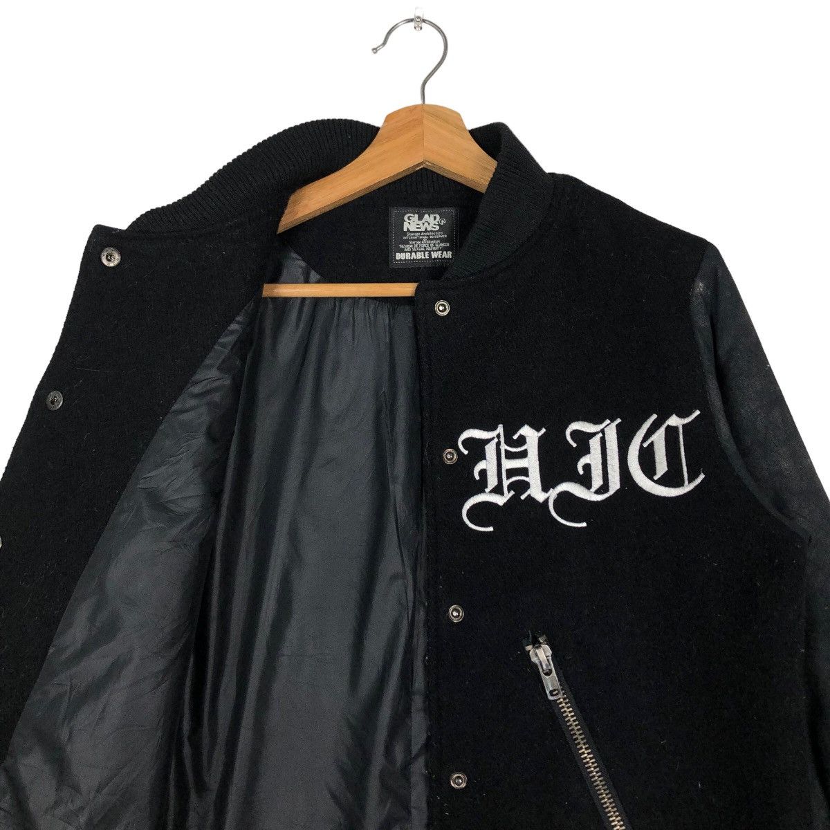 Japanese Brand 🔥Vtg Varsity Jacket Bomber Glad News Skeleton Big Logo Size US M / EU 48-50 / 2 - 10 Thumbnail