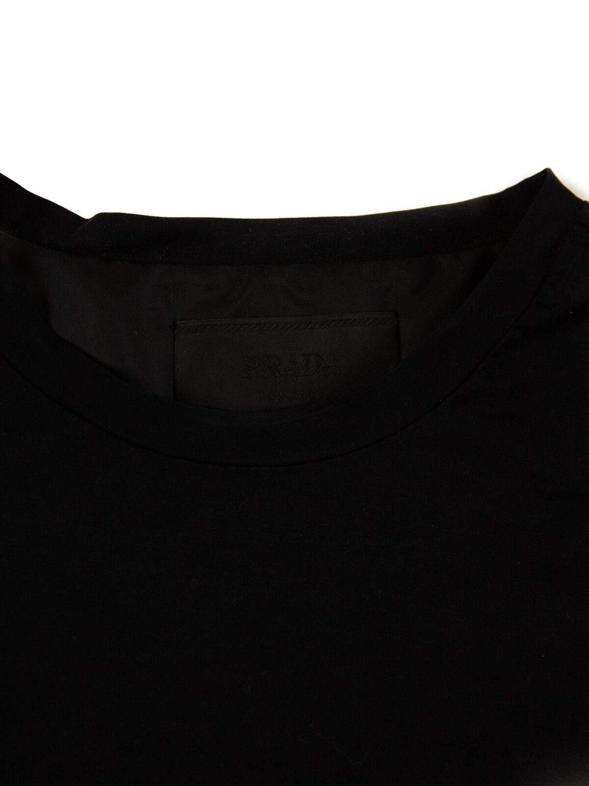 Prada Prada Mens Re-Nylon Black Sleeve Pocket T-Shirt Size US XL / EU 56 / 4 - 4 Thumbnail