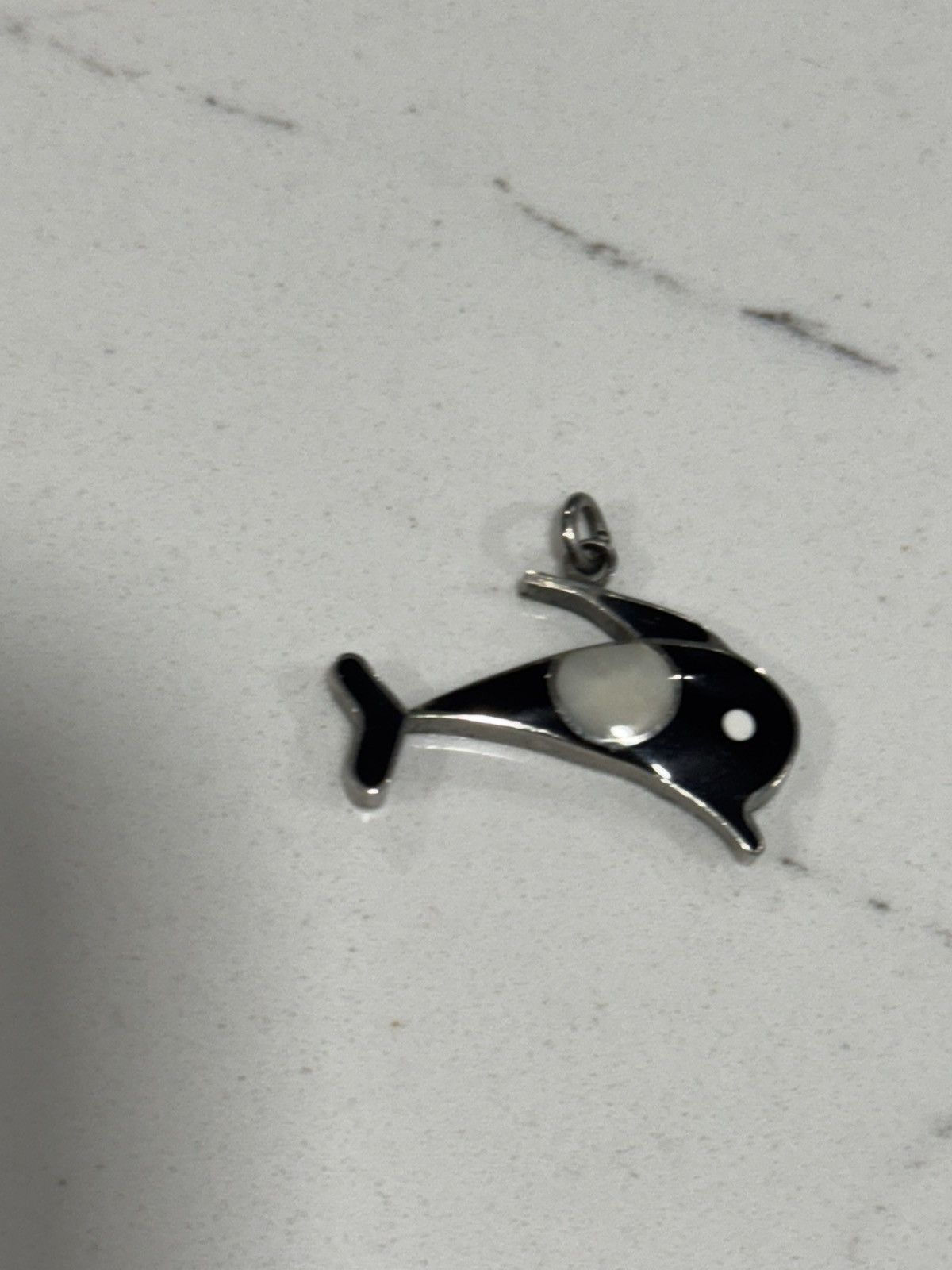 Sterling Silver Vintage Sterling Silver Dolphin Pendant Size ONE SIZE - 2 Thumbnail