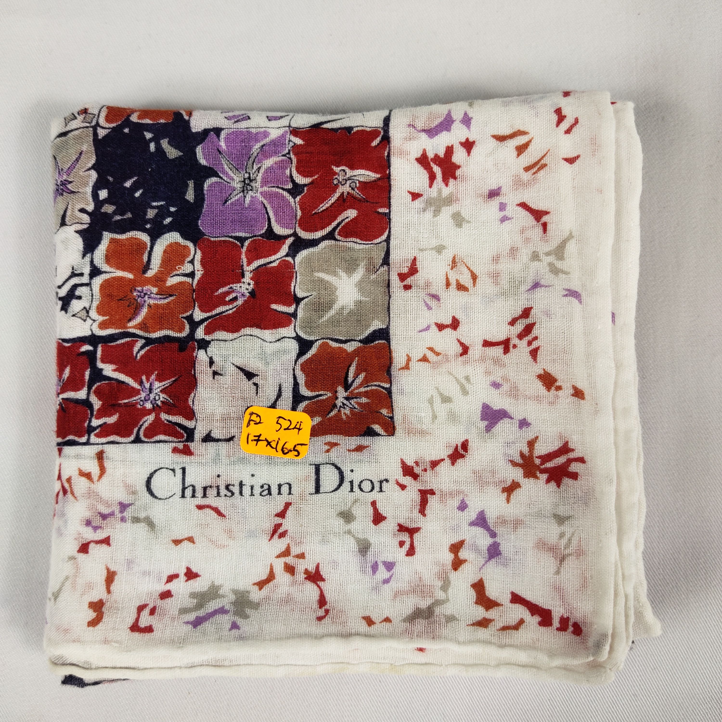 Vintage Christian Dior Handkerchief / Neckerchief / Bandana FZ524 Size ONE SIZE - 2 Thumbnail