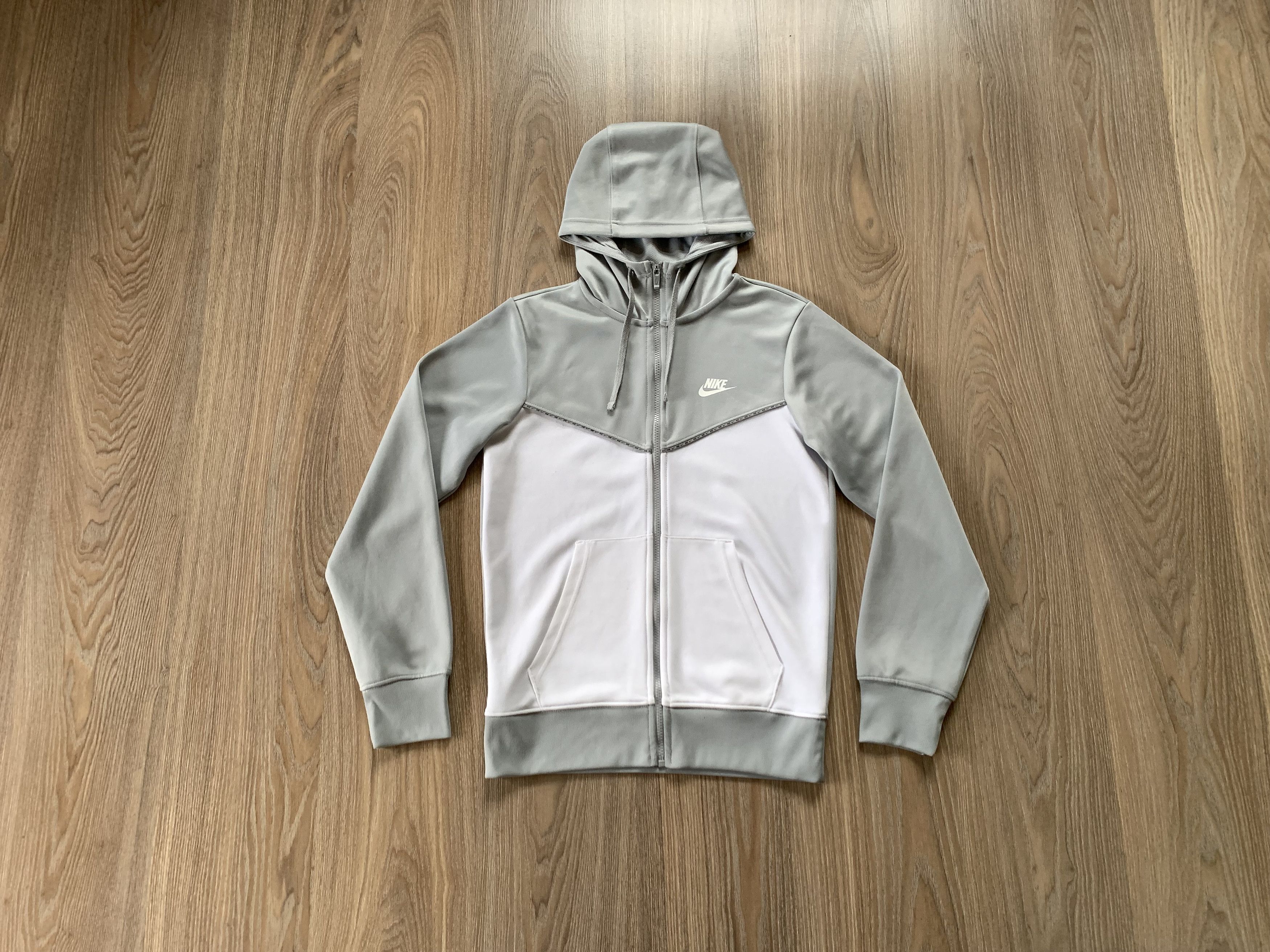 Nike × Vintage Nike Grey Zip Hood Jacket Size US XS / EU 42 / 0 - 1 Thumbnail