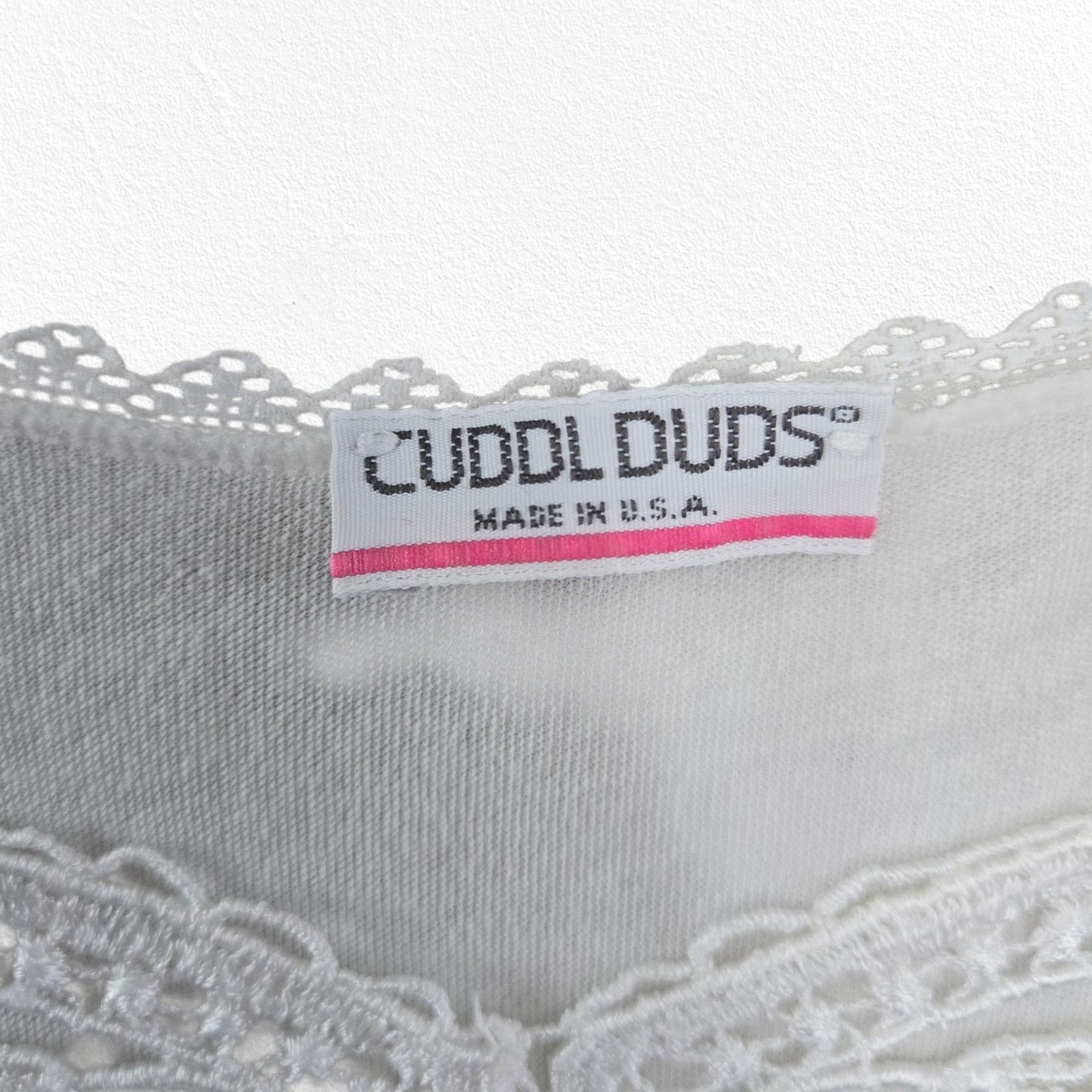 Vintage Vintage 80s Cuddl Duds Lace Tank Large USA Size Large Size L / US 10 / IT 46 - 6 Thumbnail