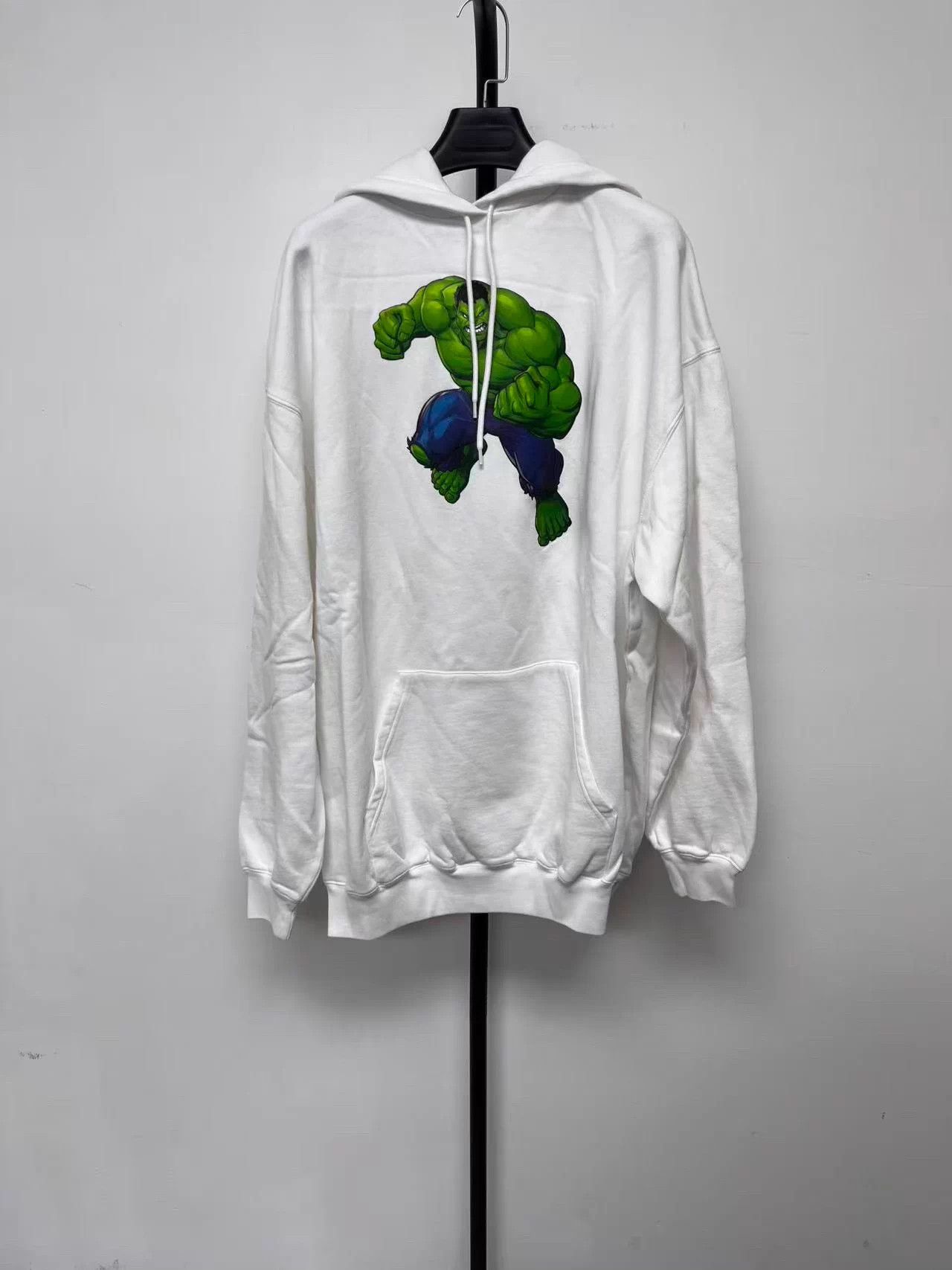 Balenciaga Balenciaga White Graphic Print Long Sleeve Hoodie M Size US M / EU 48-50 / 2 - 1 Thumbnail