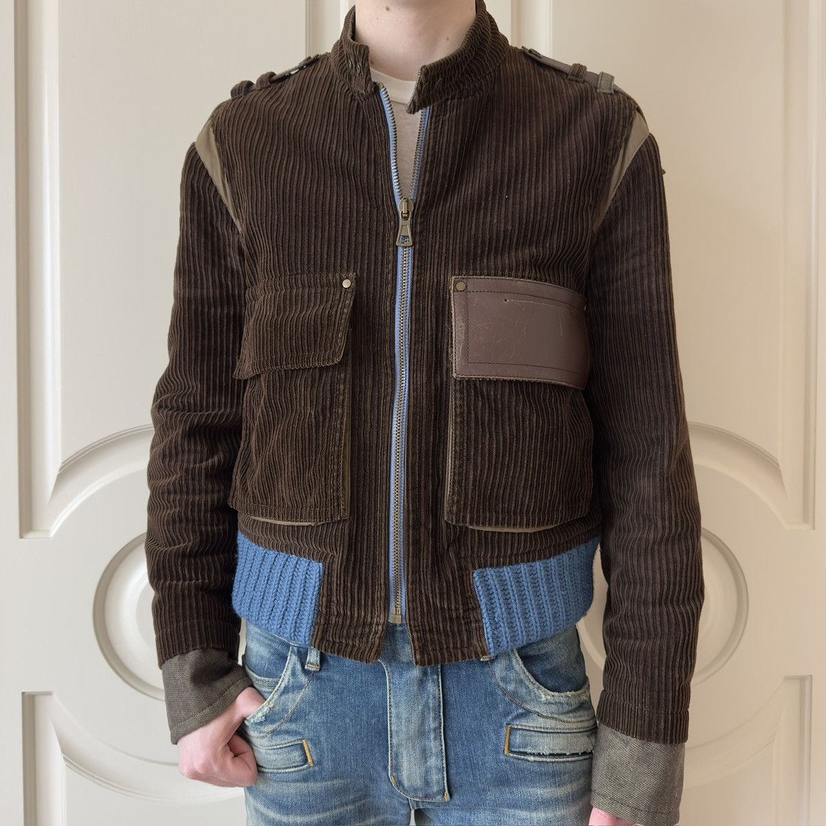 Dsquared2 Dsquared2 FW2002 Corduroy Biker Jacket ‘Homeless Collection’ Size US M / EU 48-50 / 2 - 1 Thumbnail