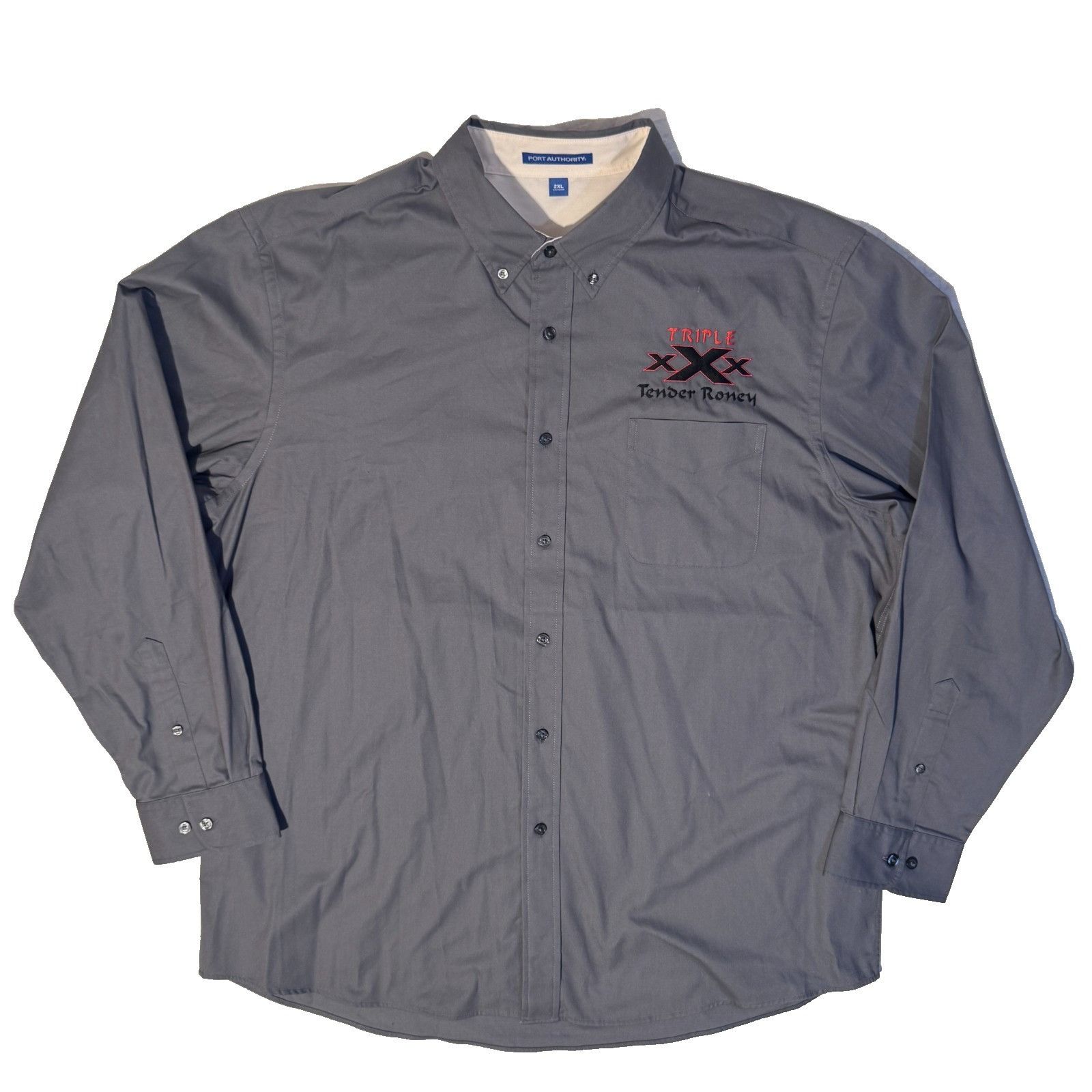 Port Authority Triple X Corvette Club Gray Stitched Logo Shirt - 2XL Long S Size US XXL / EU 58 / 5 - 2 Thumbnail