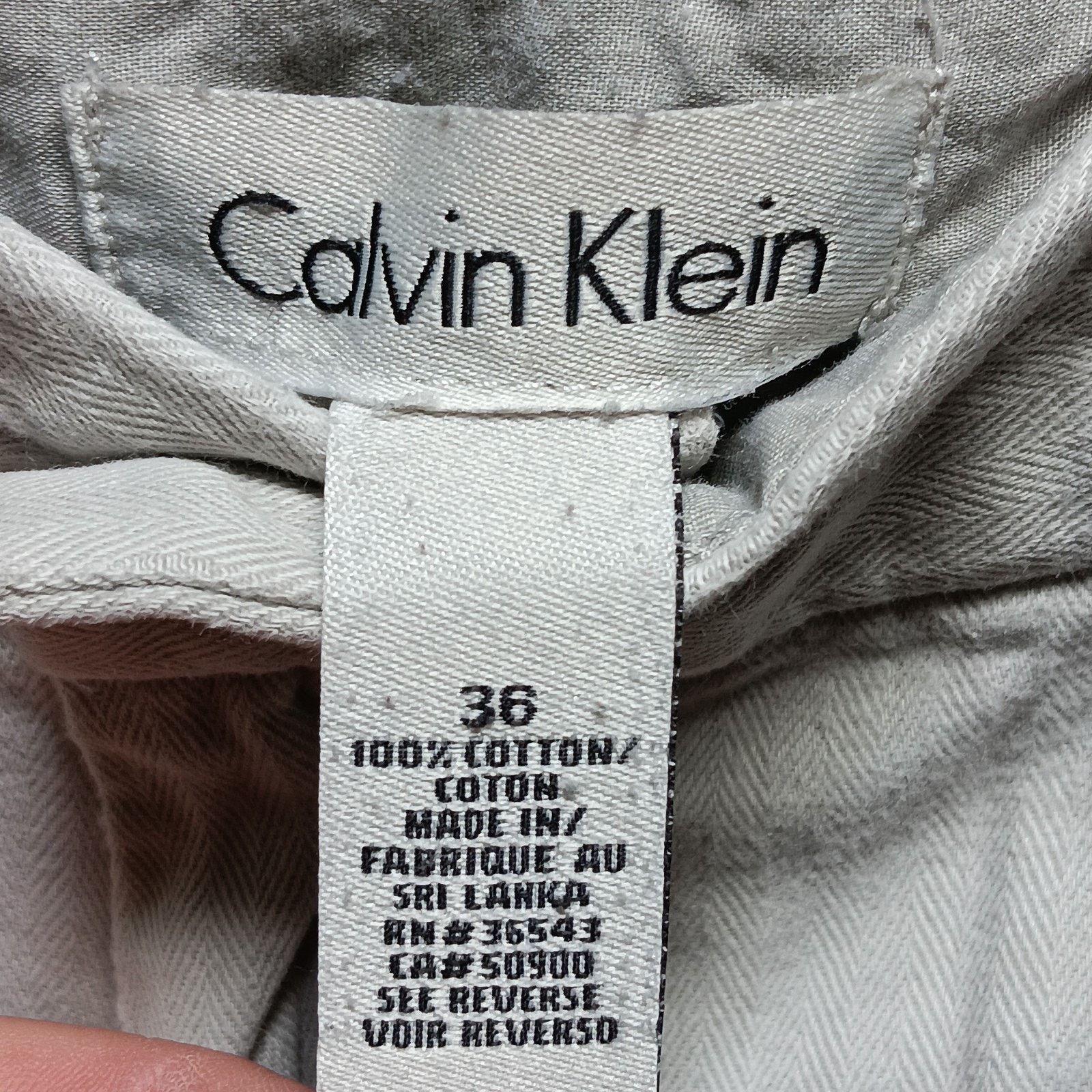 Calvin Klein Calvin Klein Men’s Shorts Size 36 Gray Chino Style Classic Size US 36 / EU 52 - 2 Thumbnail