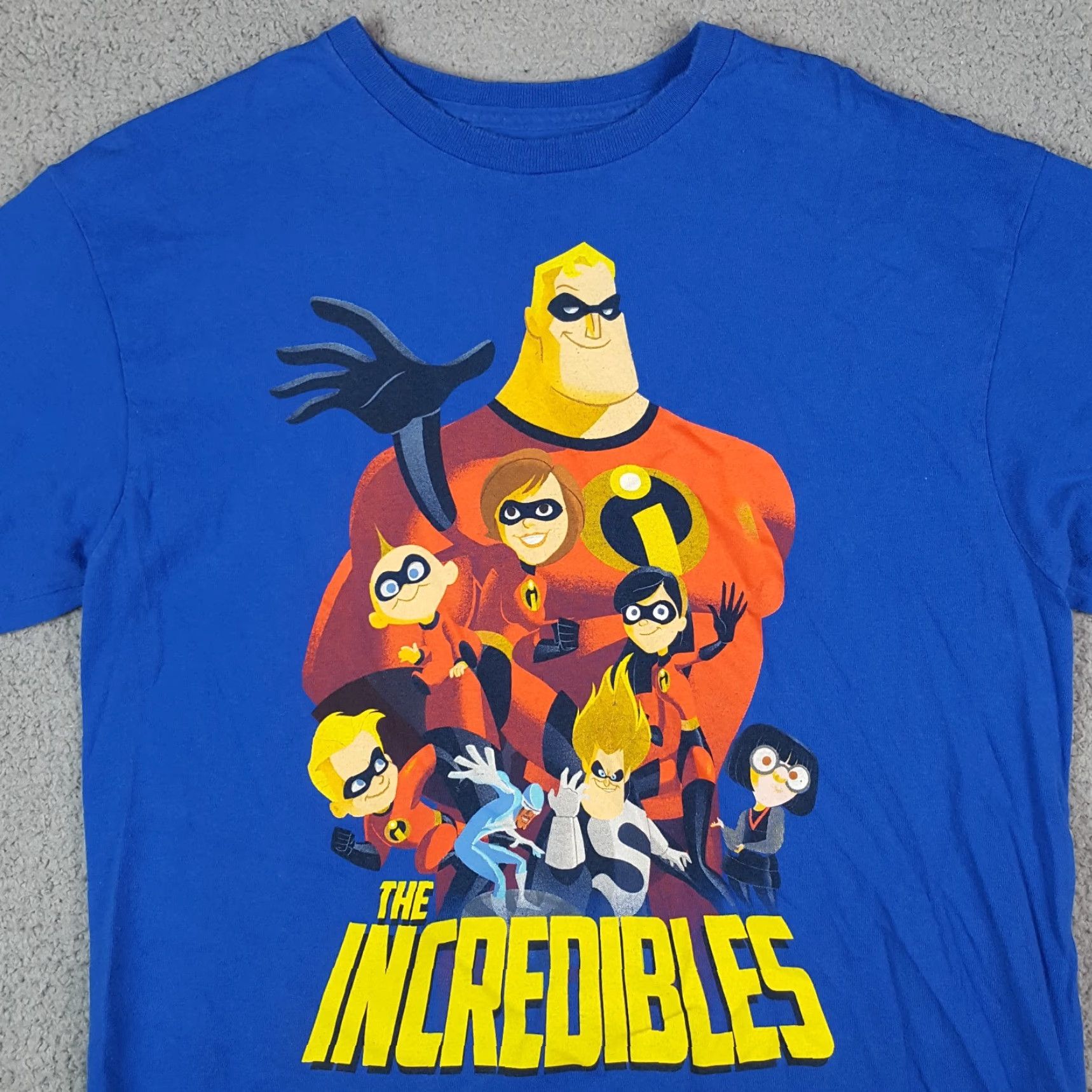 Disney VINTAGE The Incredibles 2 Animated Movie Promo T-Shirt Shirt Men M Blue Cotton Embroidered Logo 90s Retro Disney T Shirt Mens Size US M / EU 48-50 / 2 - 2 Thumbnail