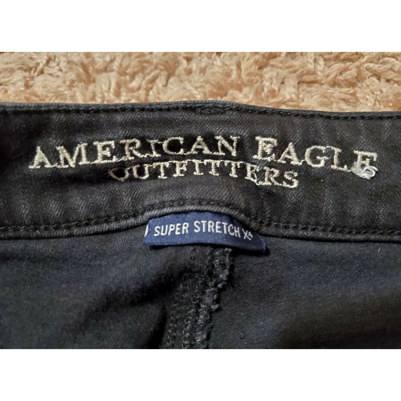 American Eagle Outfitters VINTAGE American Eagle Outfitters Super Stretch X4 Super Low Jegging Jeans Skiny? Size 42" / US 20 - 2 Thumbnail