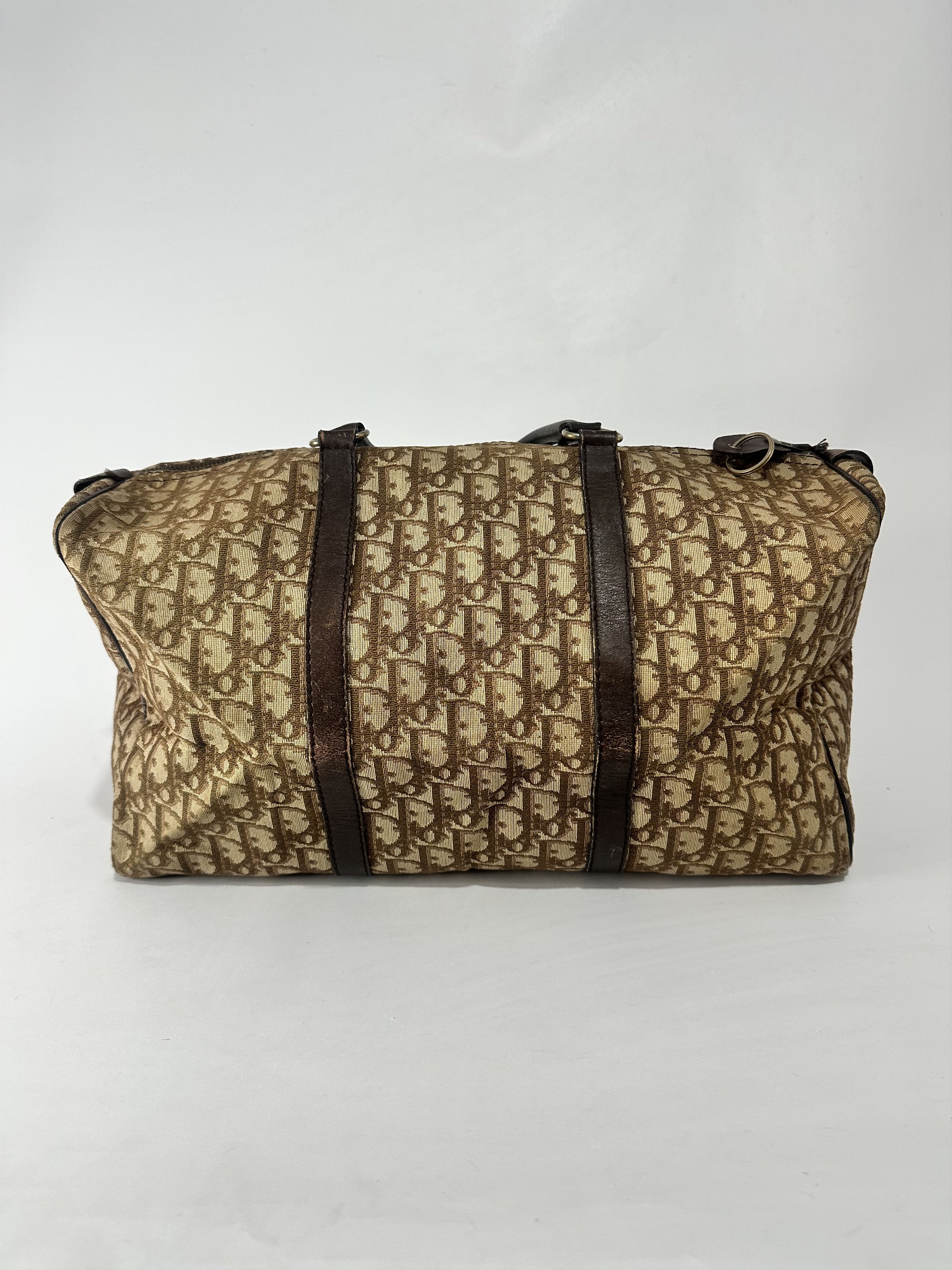 Dior Dior Brown Canvas Oblique Large Boston Bag Size ONE SIZE - 2 Thumbnail
