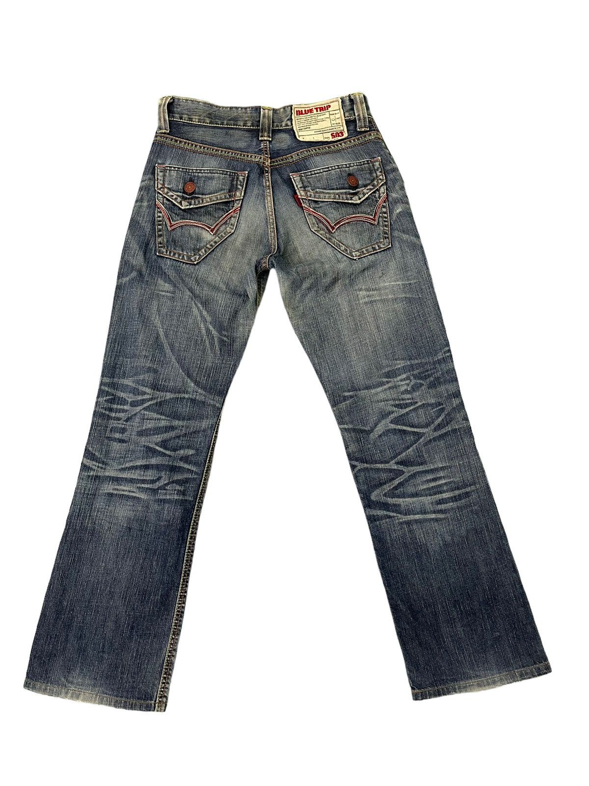 Edwin Distress Jeans Edwin Japan Thrash Regular Straight 7🟦3 Size US 30 / EU 46 - 12 Thumbnail