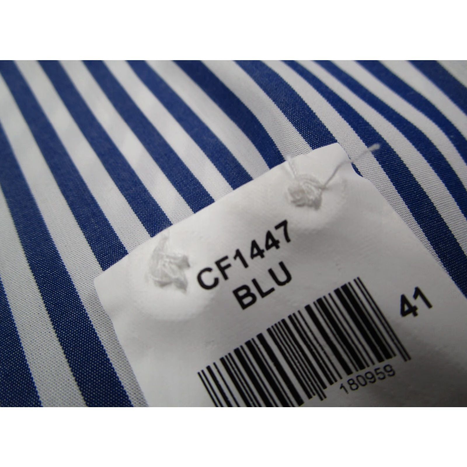 Vintage Spada Dress Shirt Mens 41 Blue Luxury Collection Button Up Long Sleeve Work Shirt Size 42R - 7 Thumbnail