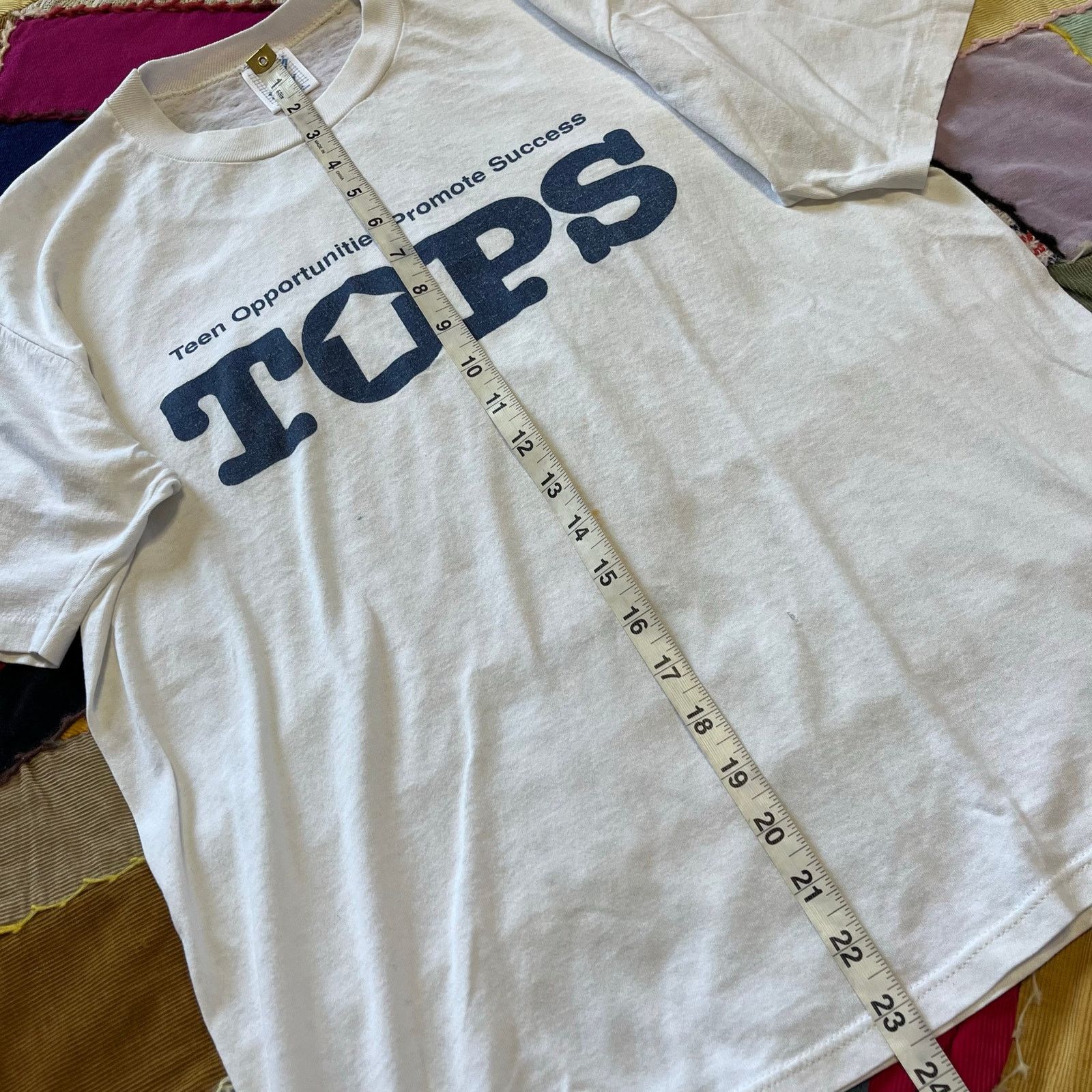 Jerzees Vintage Teen Opportunities Promote Success White Shirt M/L Size US L / EU 52-54 / 3 - 5 Thumbnail