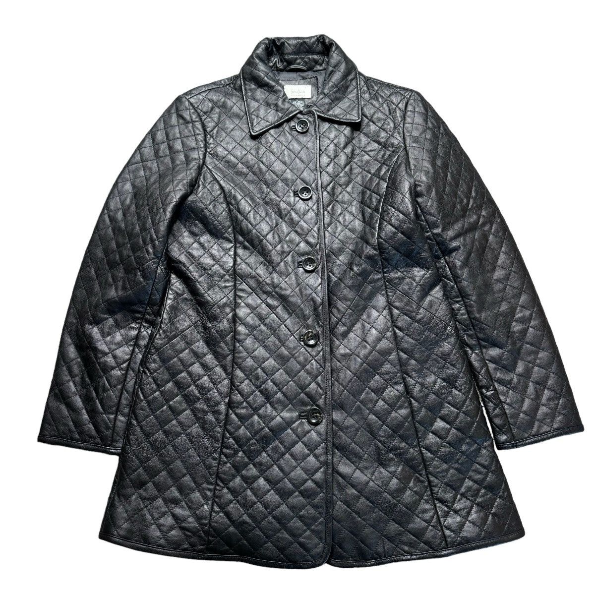 Neiman Marcus quilted lamb leather coat