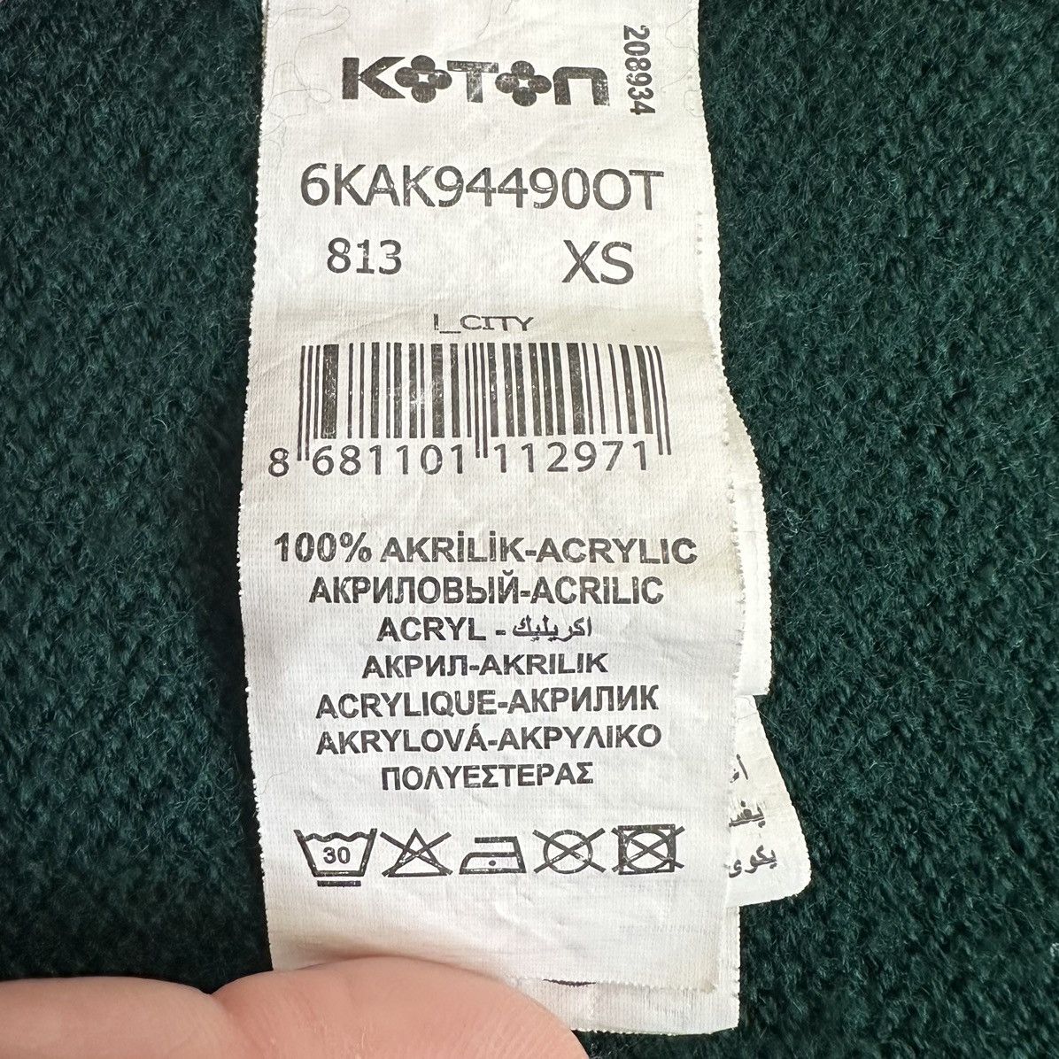 Other Koton Green Turtleneck Knitted Long Sleeves Sweater Size XS / US 0-2 / IT 36-38 - 11 Thumbnail