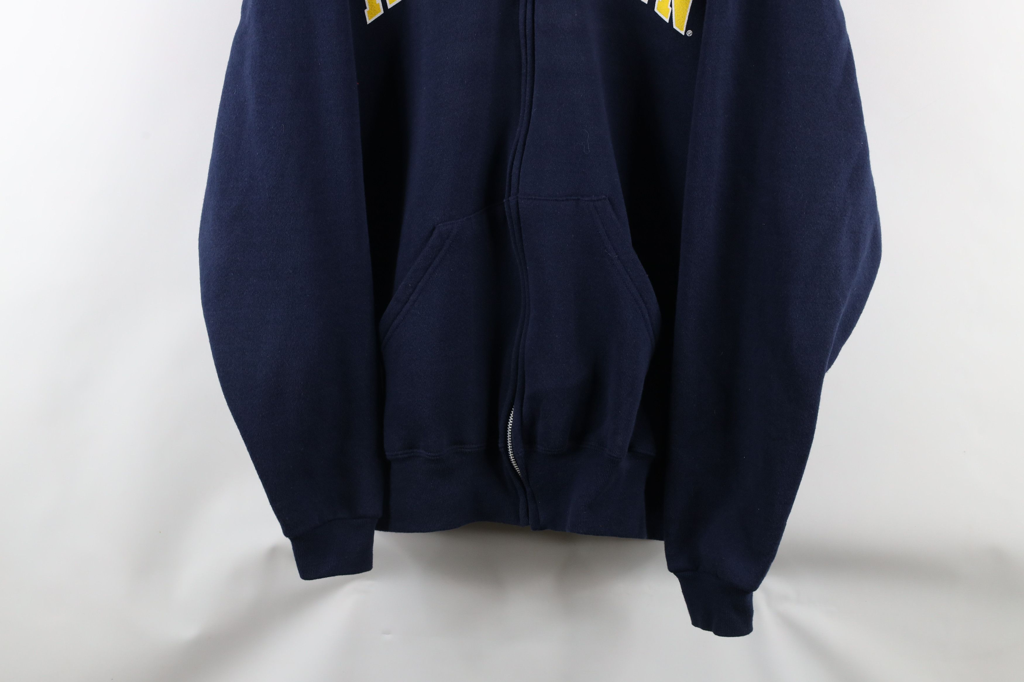 Vintage Vintage 90s Out University of Michigan Full Zip Hoodie Blue Size US XXL / EU 58 / 5 - 3 Thumbnail