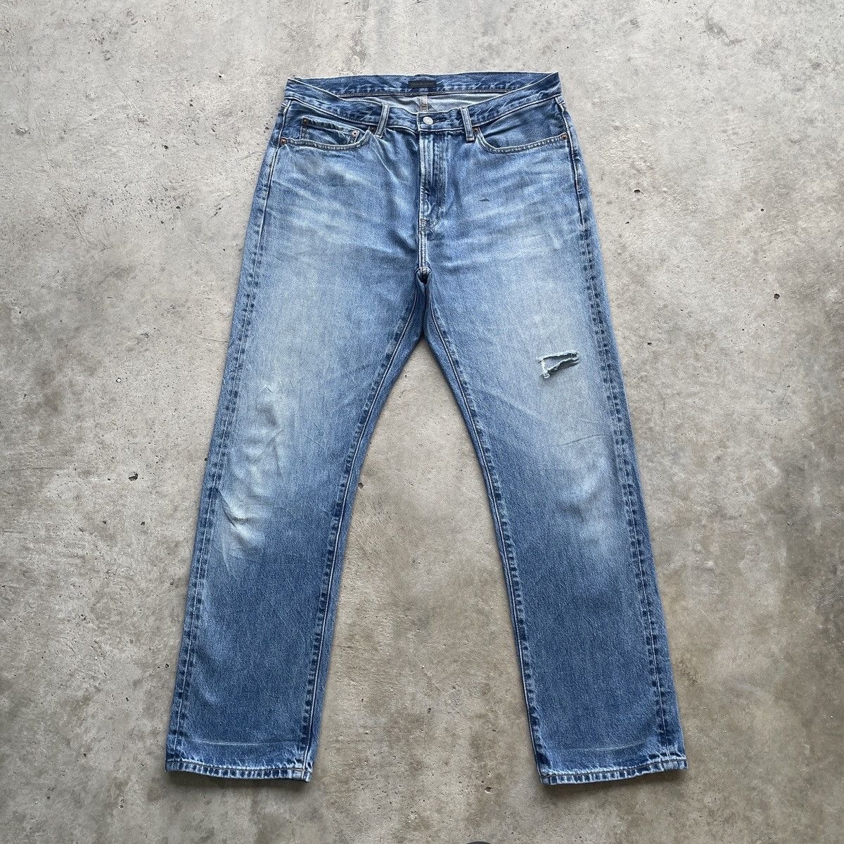 Japanese Brand Vintage Japanese Faded Jeans Denim Pants Distressed W35x31 Size US 35 - 1 Thumbnail