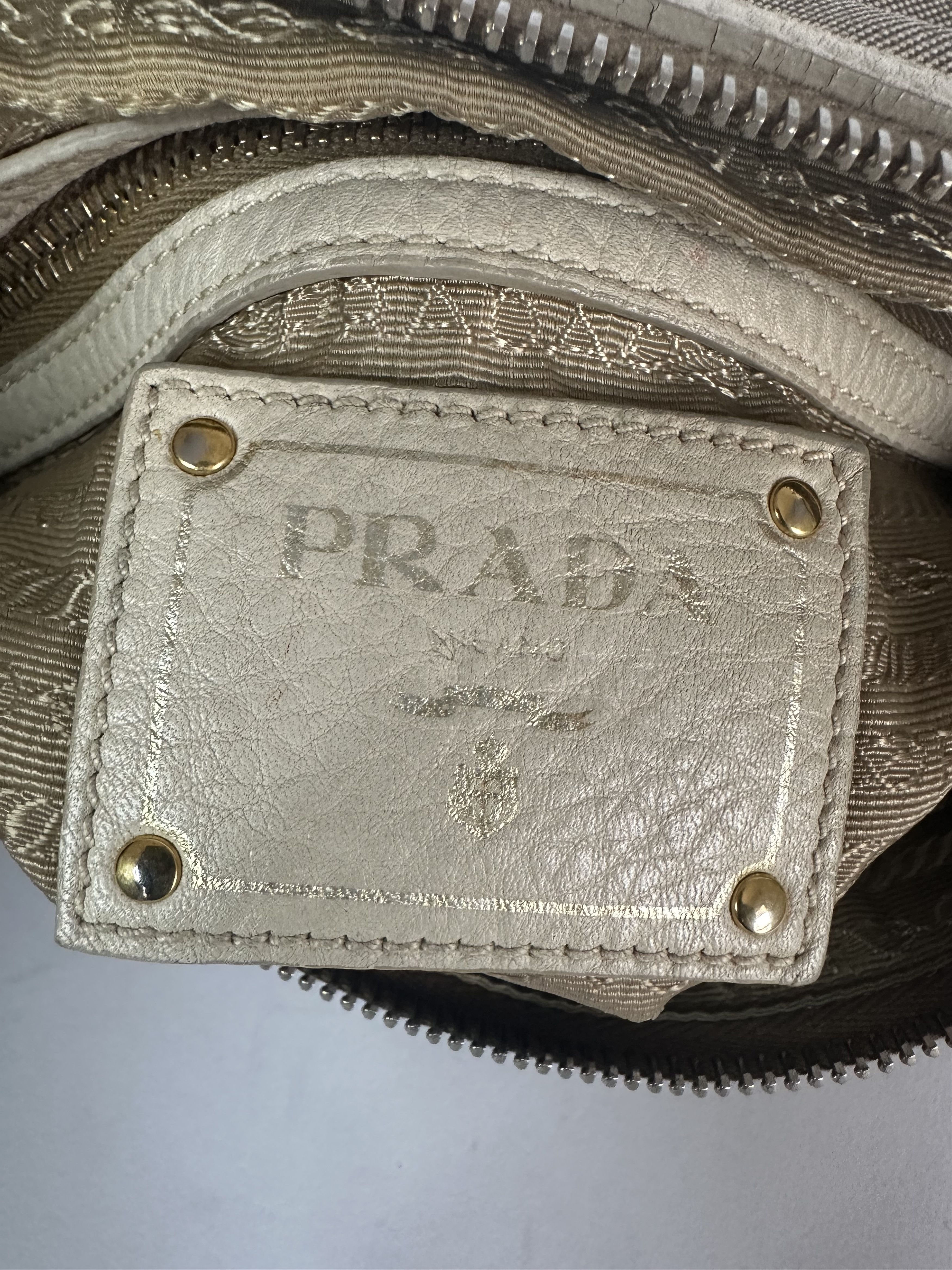 Prada PRADA Jacquard Logo Small Flat Messenger Bag White Size ONE SIZE - 7 Thumbnail