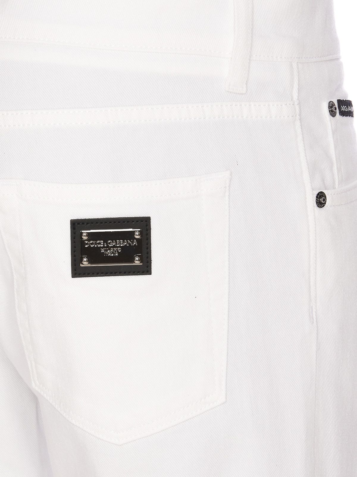 Dolce & Gabbana o1y0125 Logo Jeans in White Size US 28 / EU 44 - 3 Thumbnail