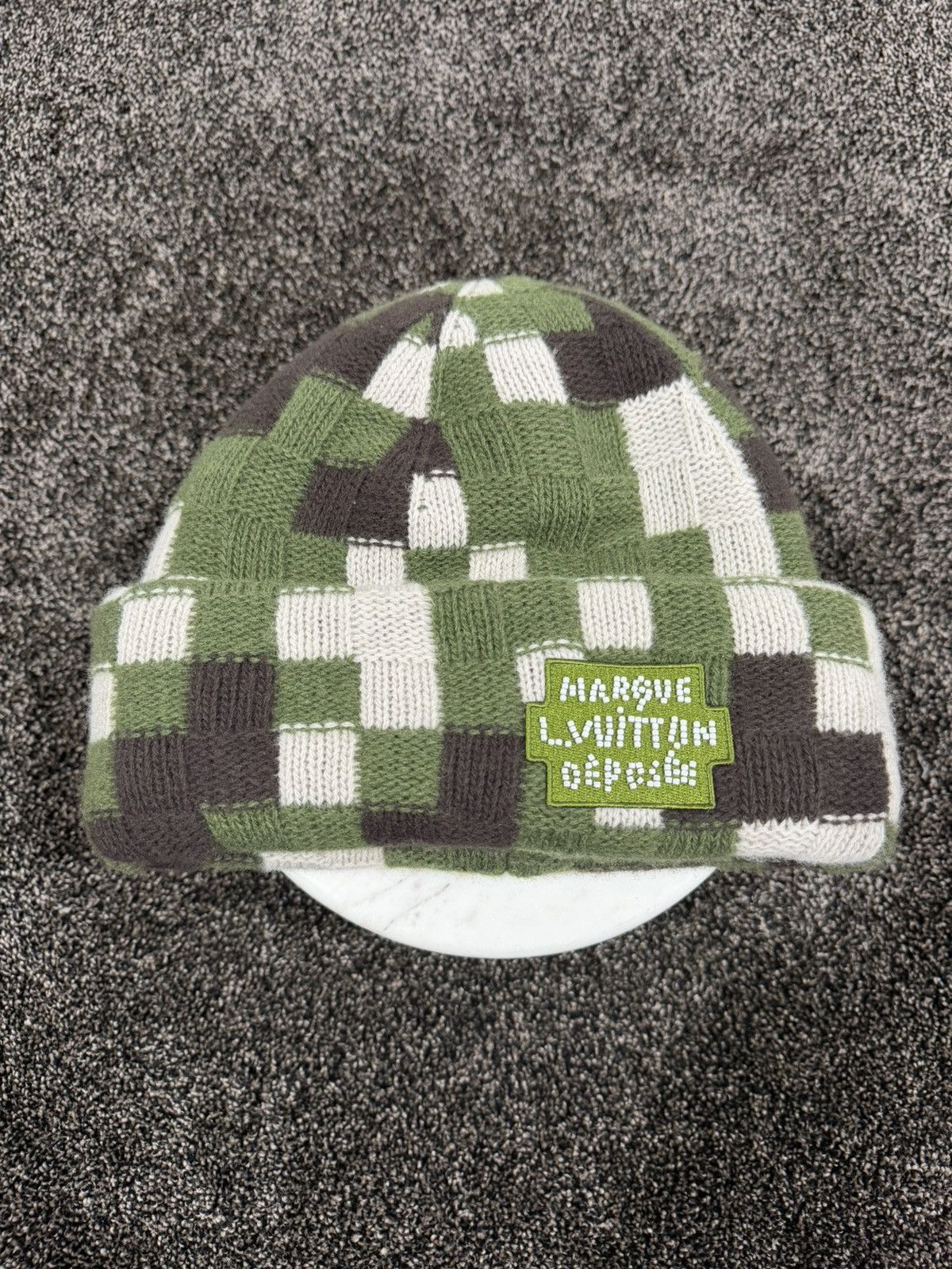 Louis Vuitton Louis Vuitton Pharrell Damoflage Damier Camo Beanie Knit Hat Size ONE SIZE - 8 Thumbnail