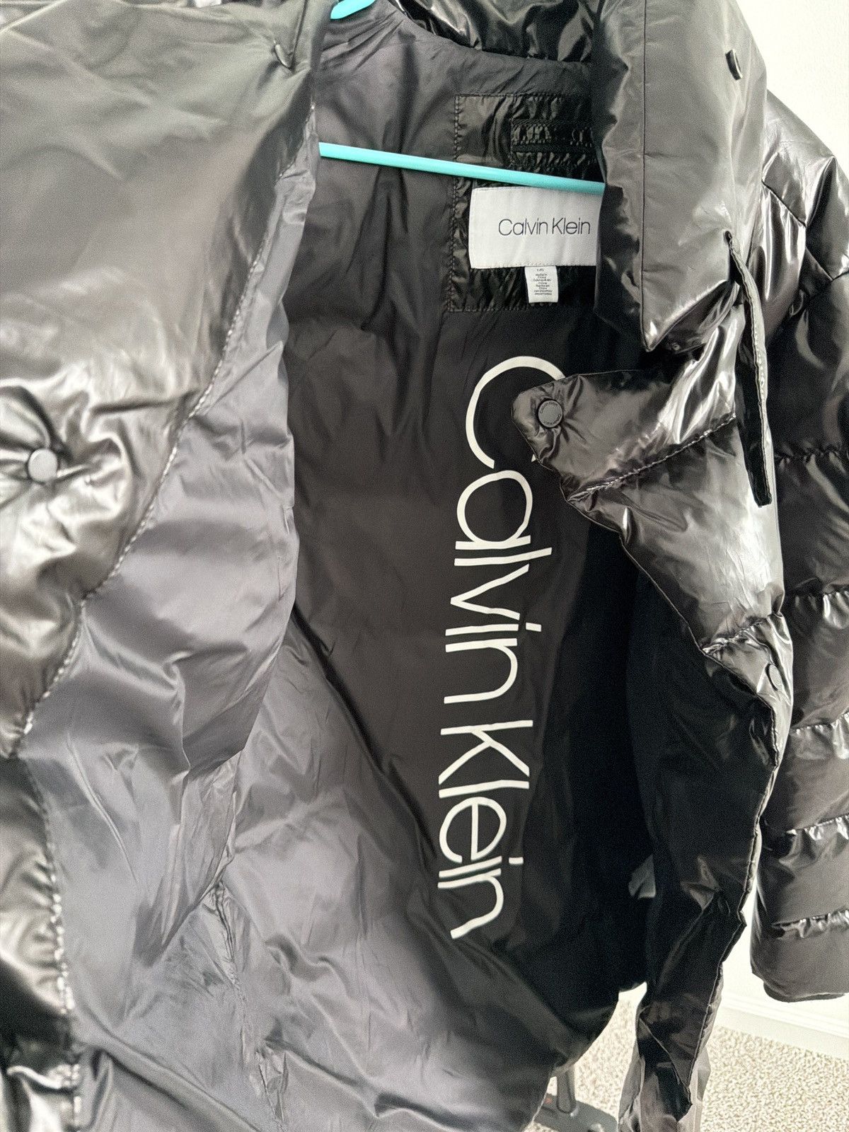 Calvin Klein Light Calvin Klein Shiny Overcoat Size US L / EU 52-54 / 3 - 3 Thumbnail