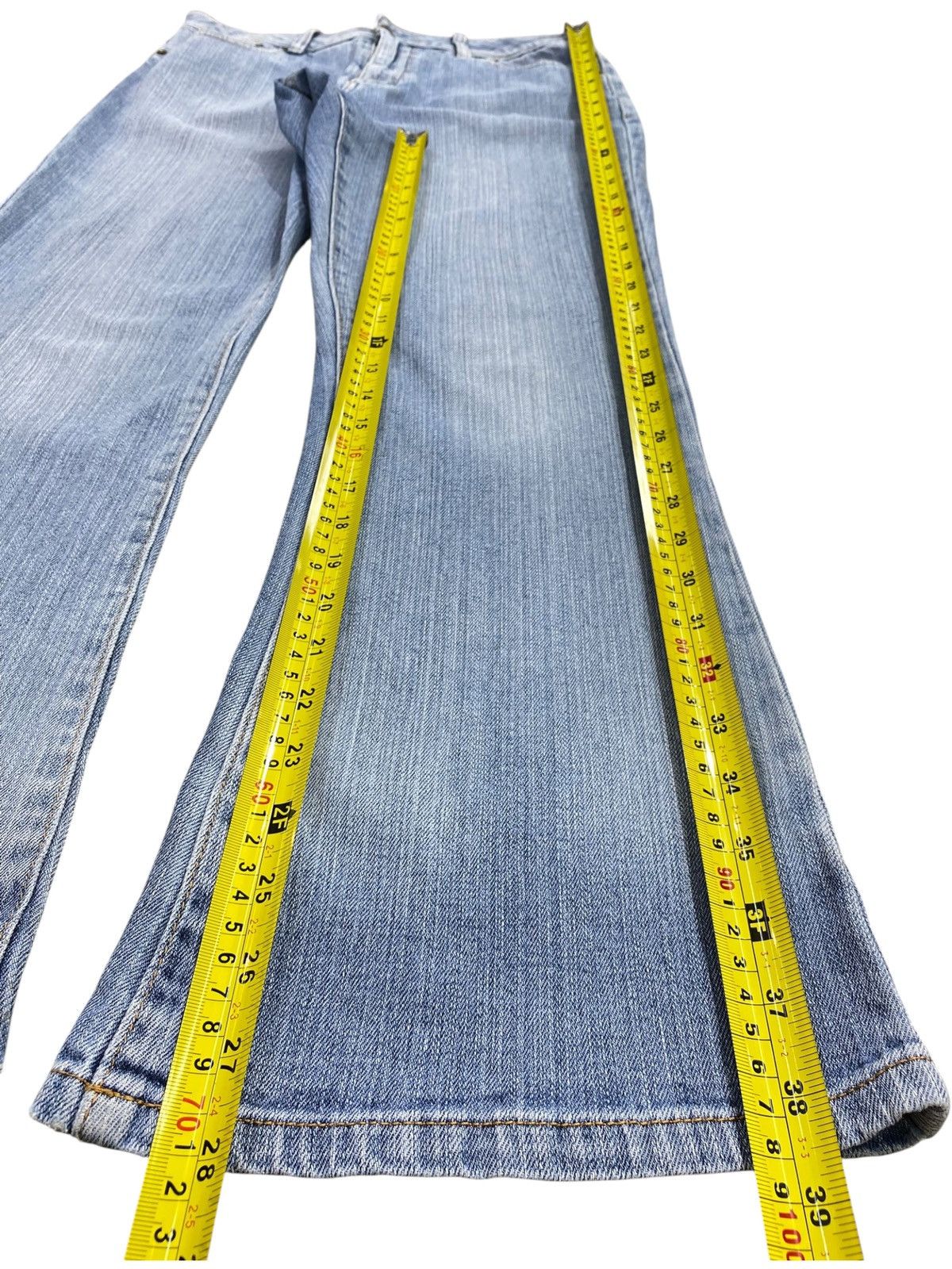 Japanese Brand Japanese Brand Faded Wash Style Flare Jeans Size US 31 - 8 Thumbnail