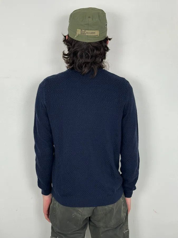 Emporio Armani AW2021 Emporio Armani Navy Textured Wool Sweater Size US S / EU 44-46 / 1 - 3 Thumbnail