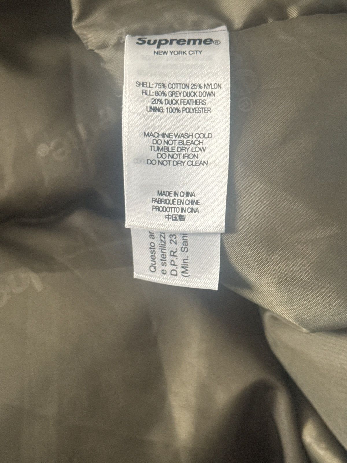 Supreme Supreme SS22 Olive Down Puffer Jacket Size US S / EU 44-46 / 1 - 6 Thumbnail
