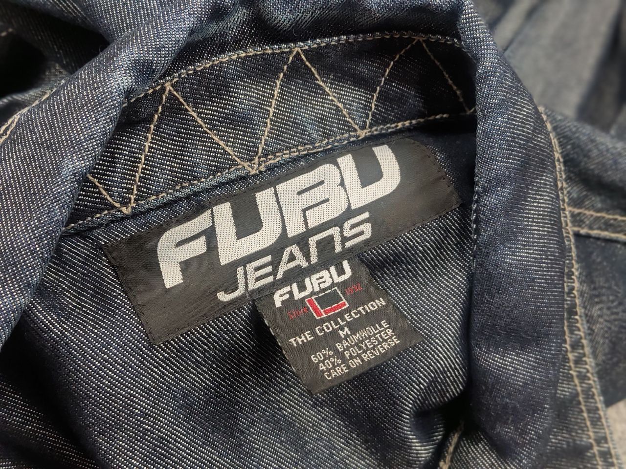 Fubu Vintage Fubu Logo collection Indigo blue denim Jacket Y2K Size US L / EU 52-54 / 3 - 13 Thumbnail