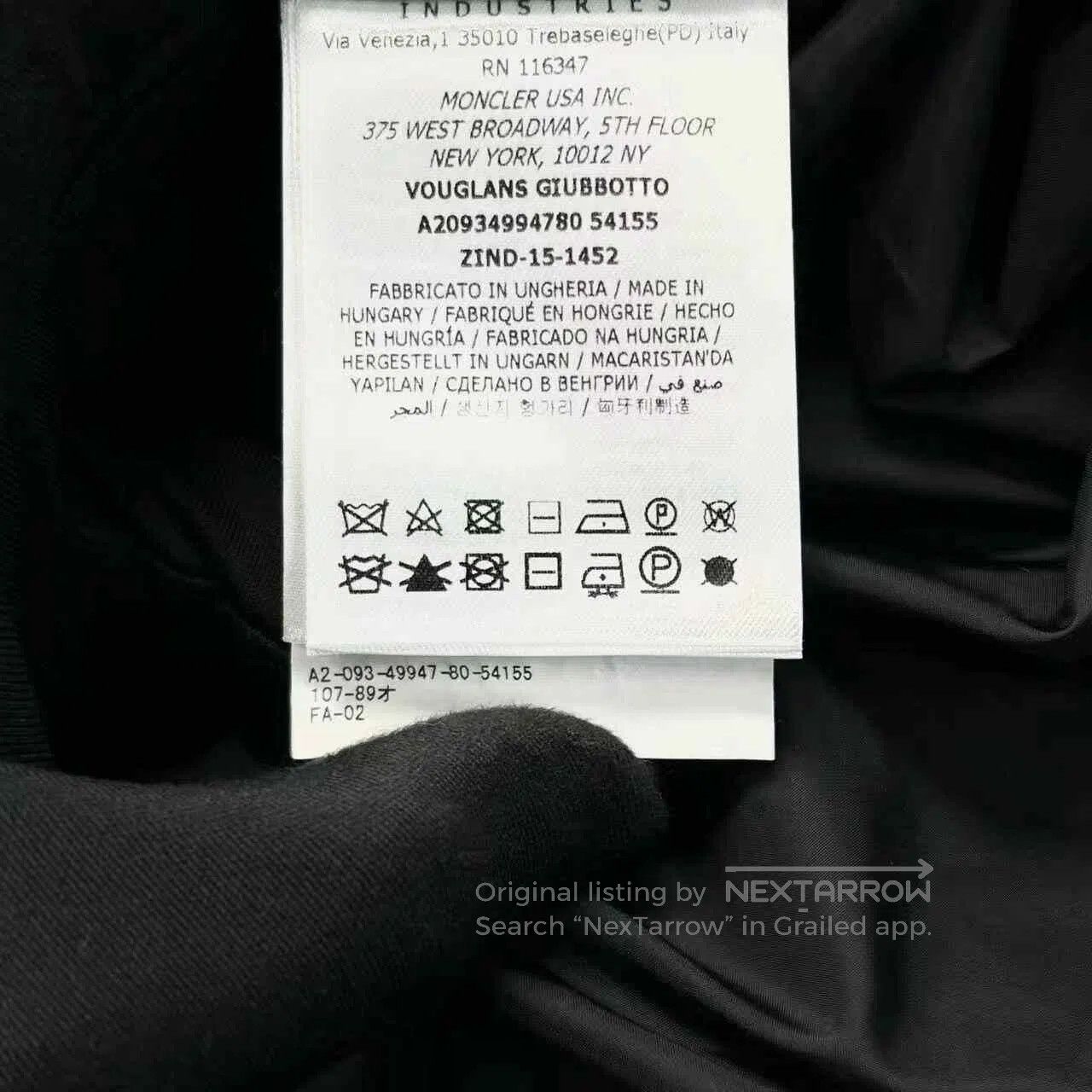 Moncler Moncler Vouglans Diamond-Quilted Down Jacket. Size XS / US 0-2 / IT 36-38 - 4 Thumbnail