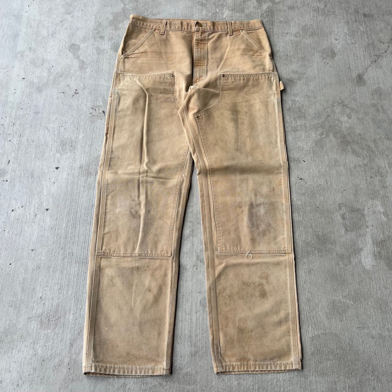 Carhartt × Vintage Carhartt brown double knee work wear carpenter pants Size US 36 / EU 52 - 1 Thumbnail