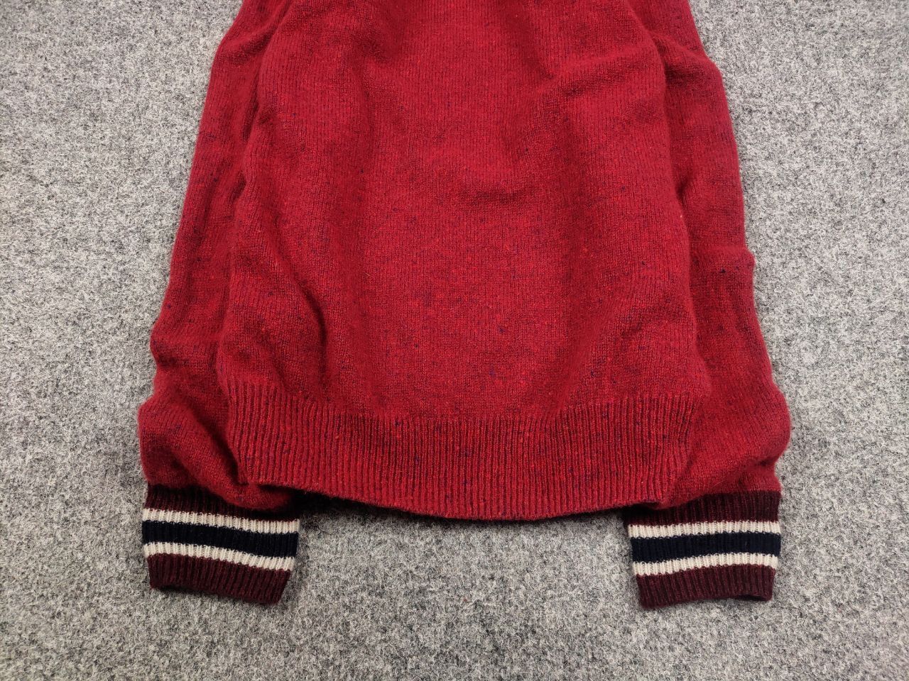 Fred Perry Fred Perry Design Classic Red Wool Crew Check Sweater Size US S / EU 44-46 / 1 - 9 Thumbnail