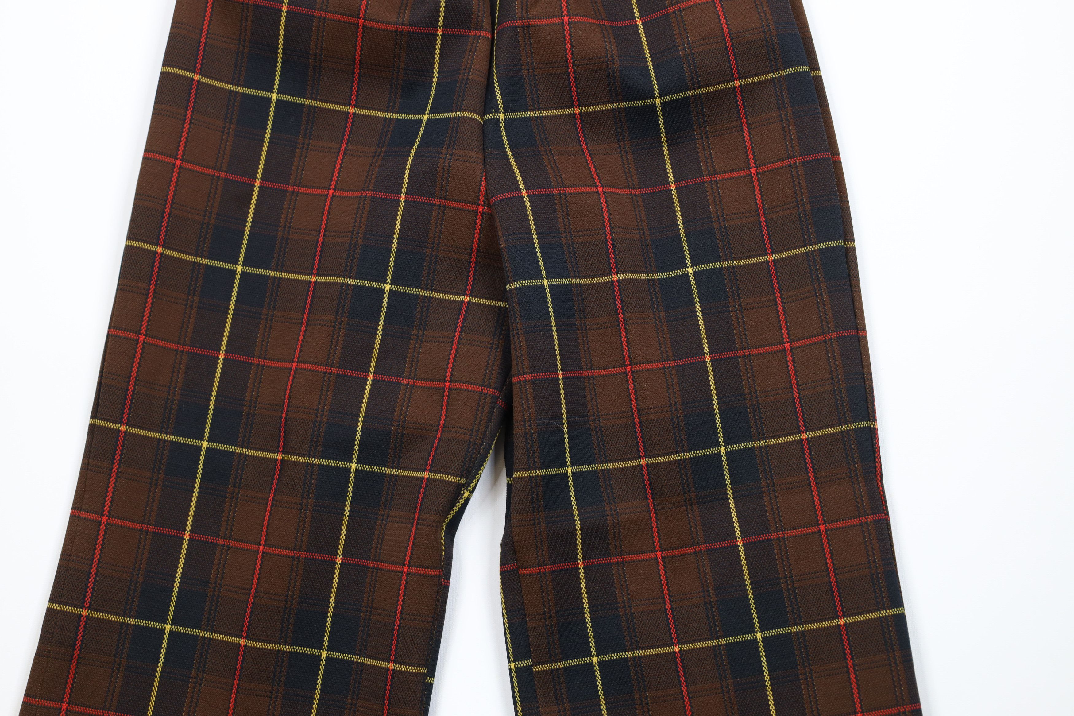 Vintage Vintage 70s Streetwear Wide Leg Bell Bottoms Pants Plaid USA Size 36" / US 14 / IT 50 - 3 Thumbnail