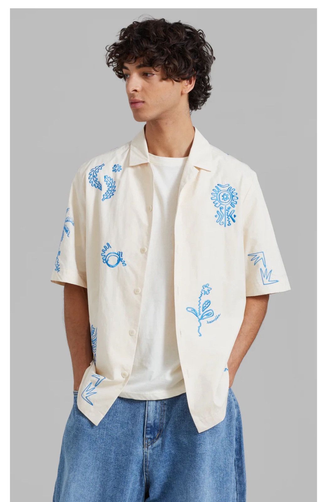 Nanushka Nanushka Bodil Camp Shirt Creme Size US S / EU 44-46 / 1 - 1 Thumbnail