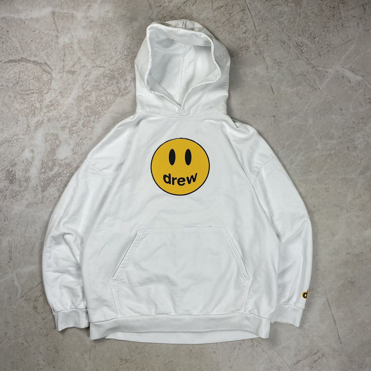 image of Drew House Mascot Justin Bieber Sk8 Oversize Heavy Hoodie in White, Men's (Size 2XL)