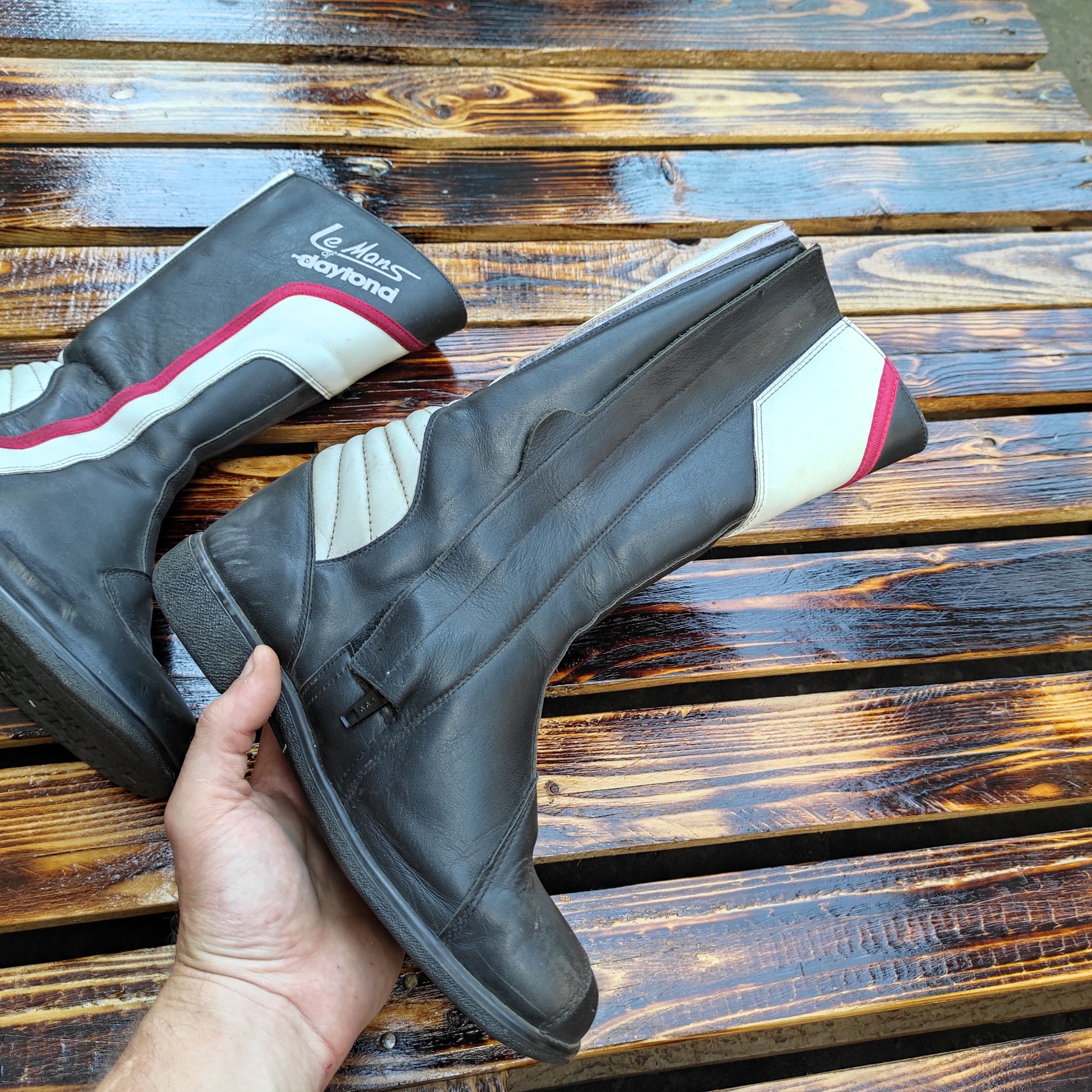 Daytona × Vintage FREY DAYTONA Le Mans Leather Motorcycle Boots Size EU 38 Size US 5.5 / EU 38 - 2 Thumbnail