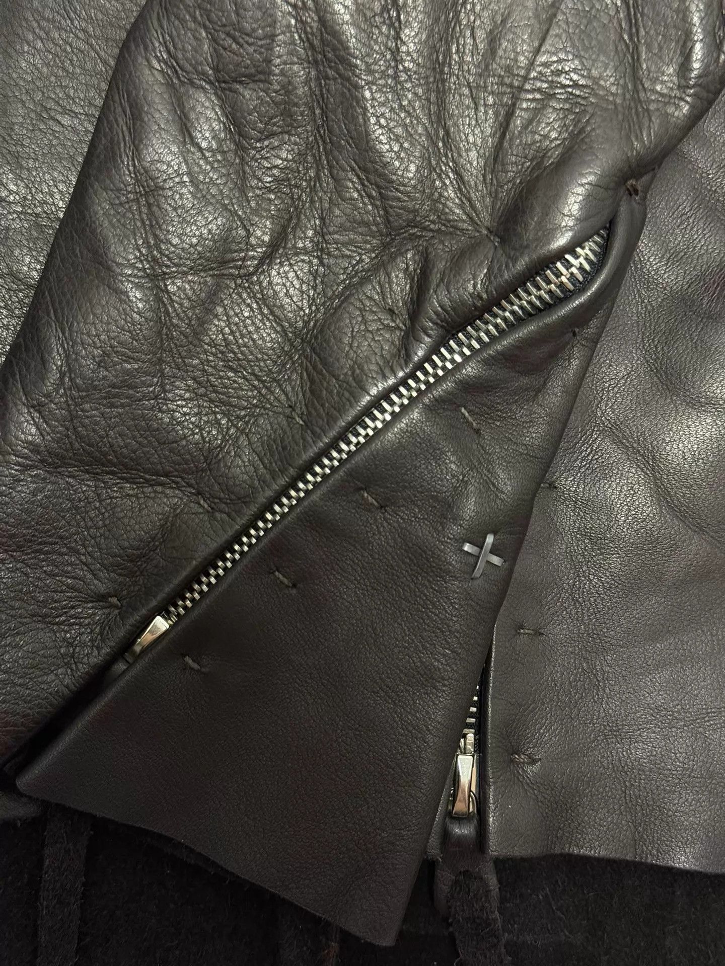 Ma+ M.A+ by Maurizio Amadei Silver Cross Leather Jacket sz52 Size US L / EU 52-54 / 3 - 7 Thumbnail