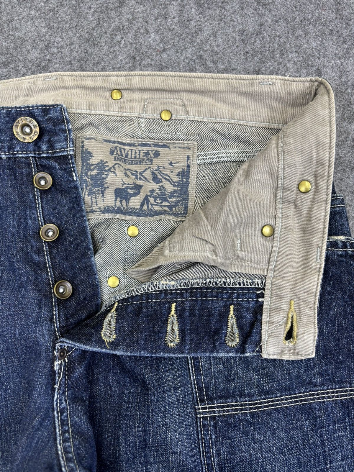 Avirex 💥Baggy💥AVIREX Military Multi Round Pocket Denim F711 Size US 32 / EU 48 - 10 Thumbnail
