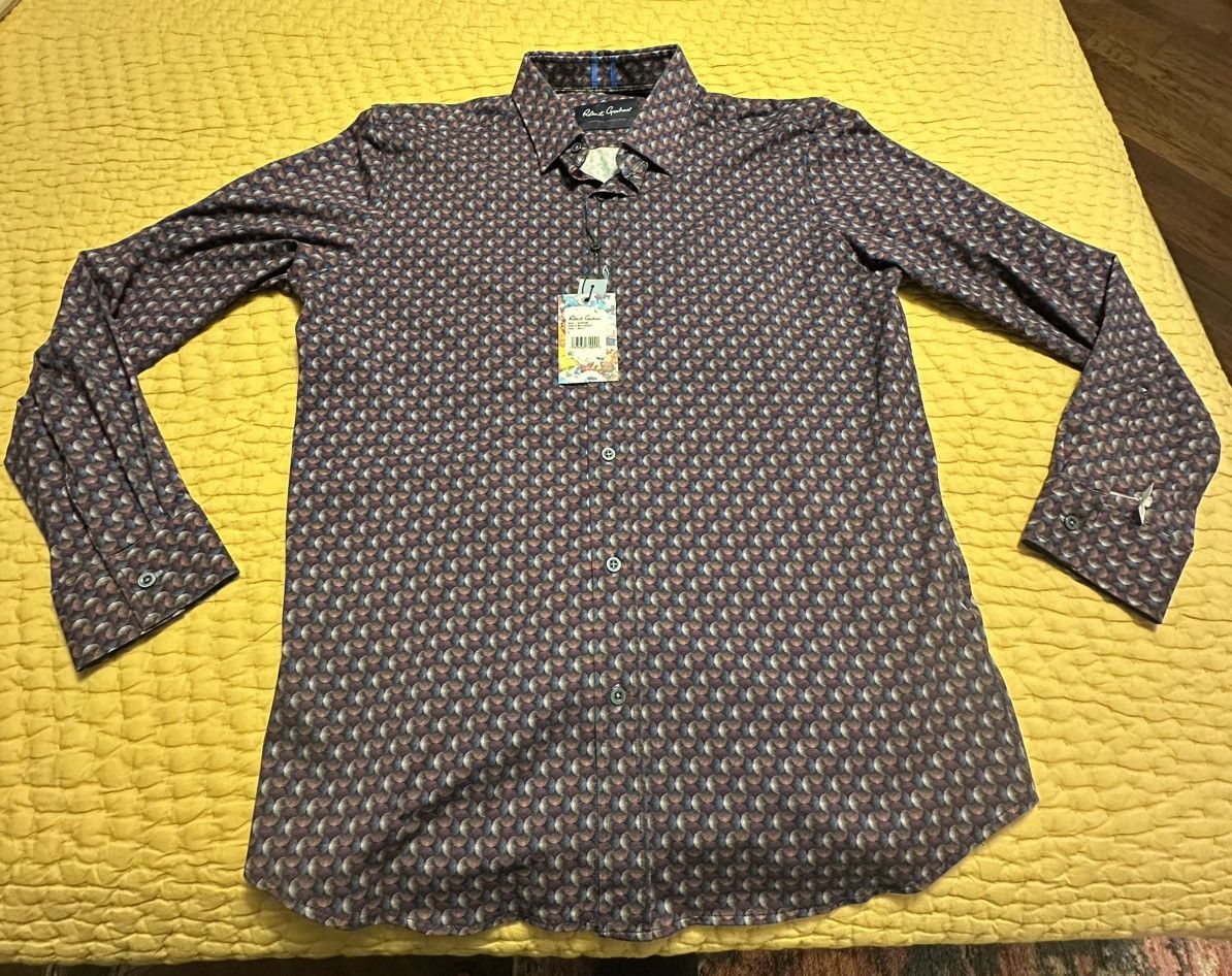 Robert Graham obert Graham Men’s Patterned Shirt - Purple Size US L / EU 52-54 / 3 - 1 Thumbnail