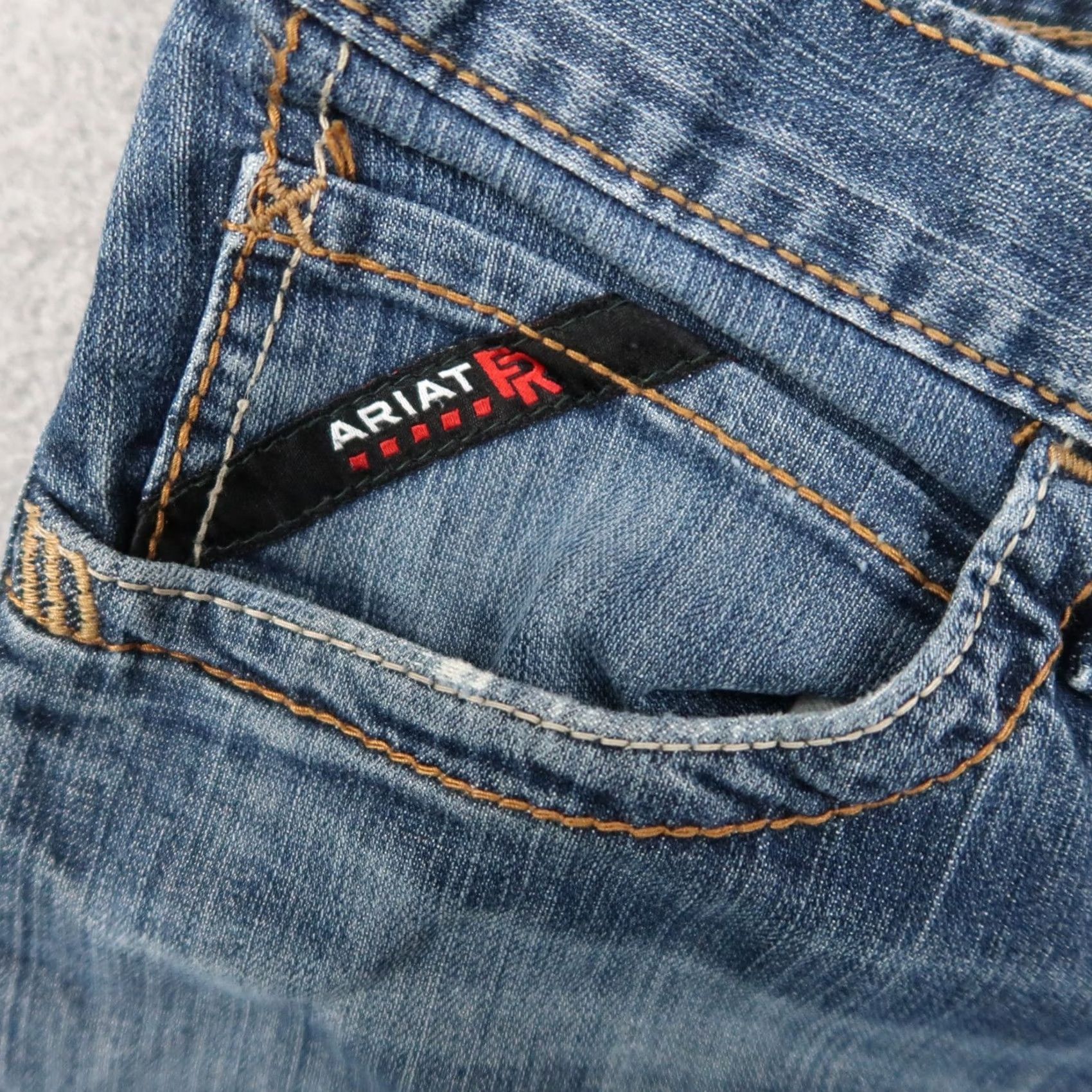 Ariat Ariat M4 Jeans Bootcut Relaxed Men's 32x38 Flame-Resistant CAT2 Blue Denim 5-Pocket USA Cowboy Jeans Mens Size US 32 / EU 48 - 7 Thumbnail