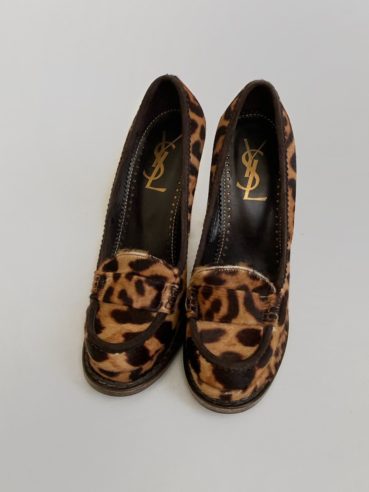 Other Vintage Saint Lauren fur leopard platform shoes Size US 9 / IT 39 - 1 Thumbnail