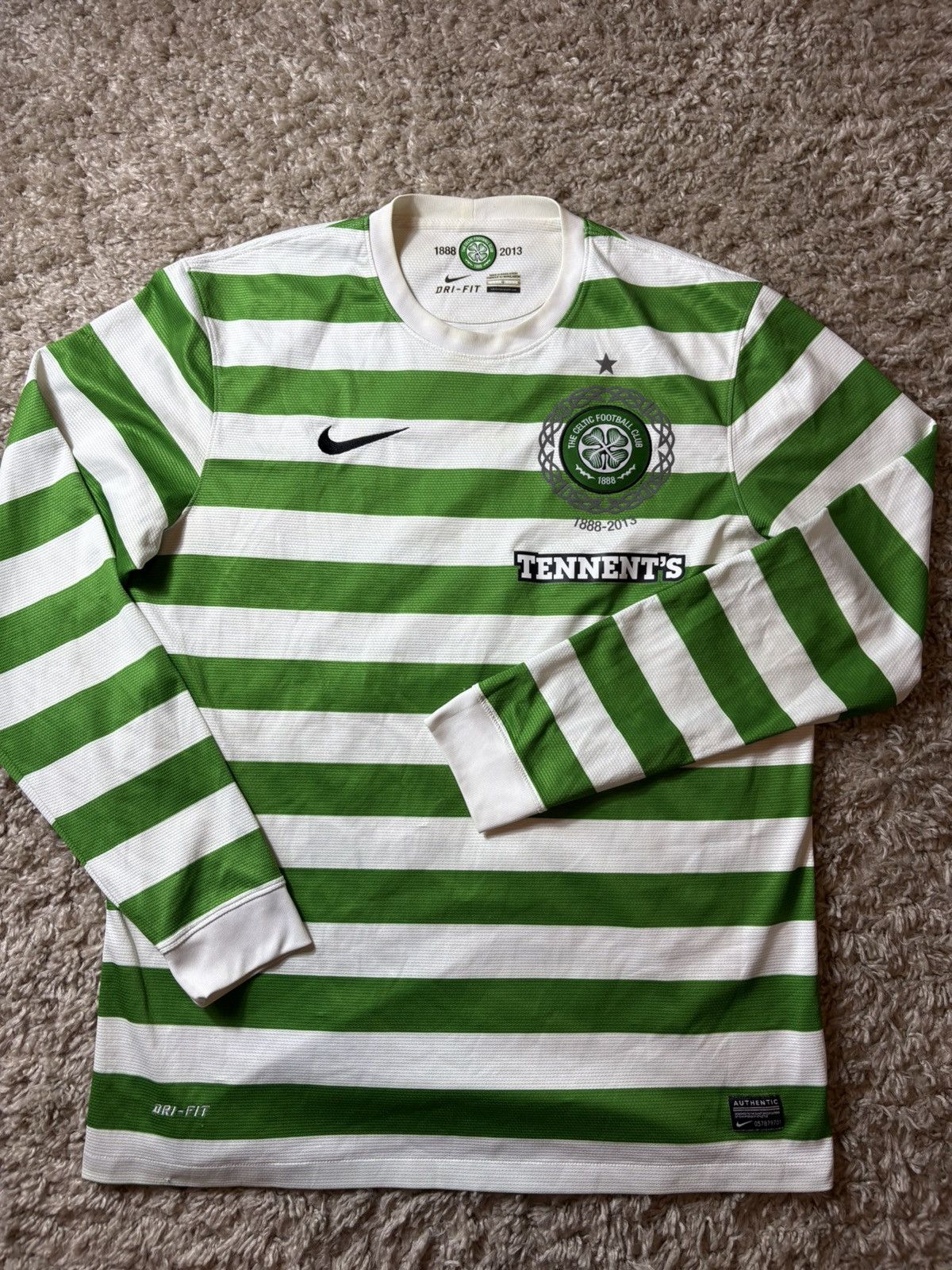 Nike 1888-2013 Nike Celtic FC Glasgow Home Football Shirt SIZE L Size US L / EU 52-54 / 3 - 2 Thumbnail