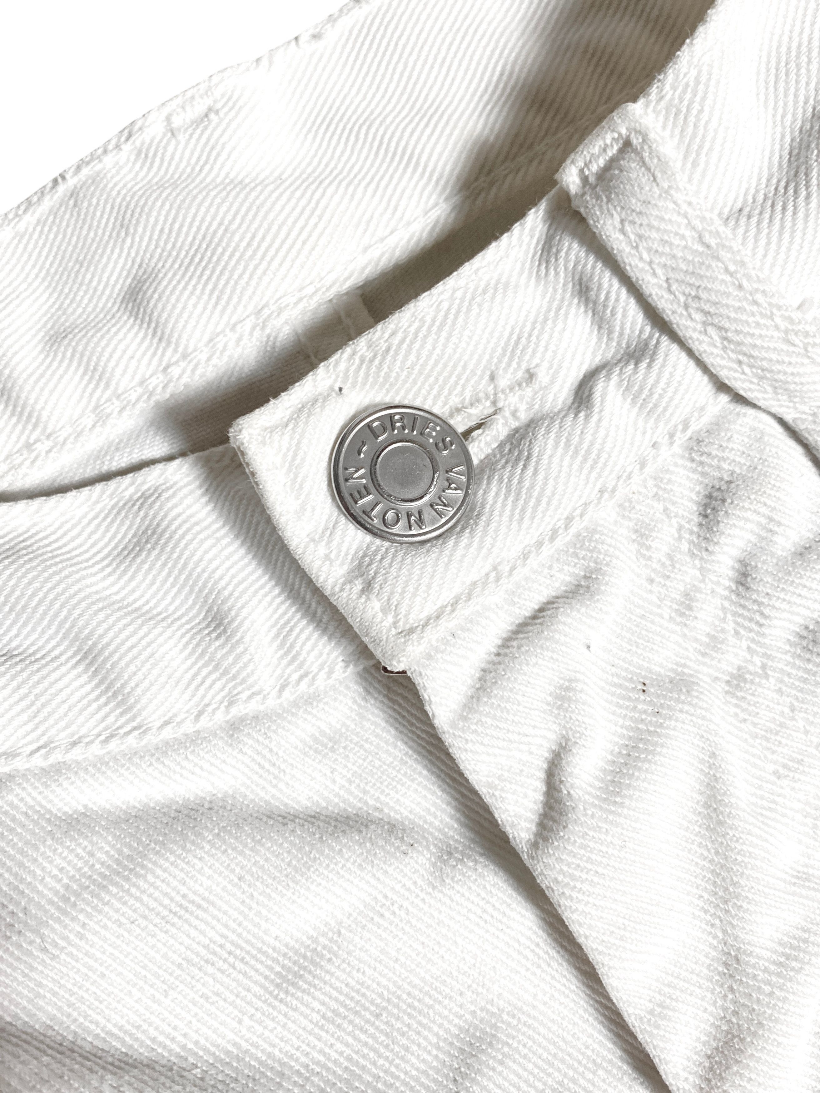 Dries Van Noten Dries Van Noten White Slim Straight Designer Denim Jeans Size 26" / US 2 / IT 38 - 10 Thumbnail