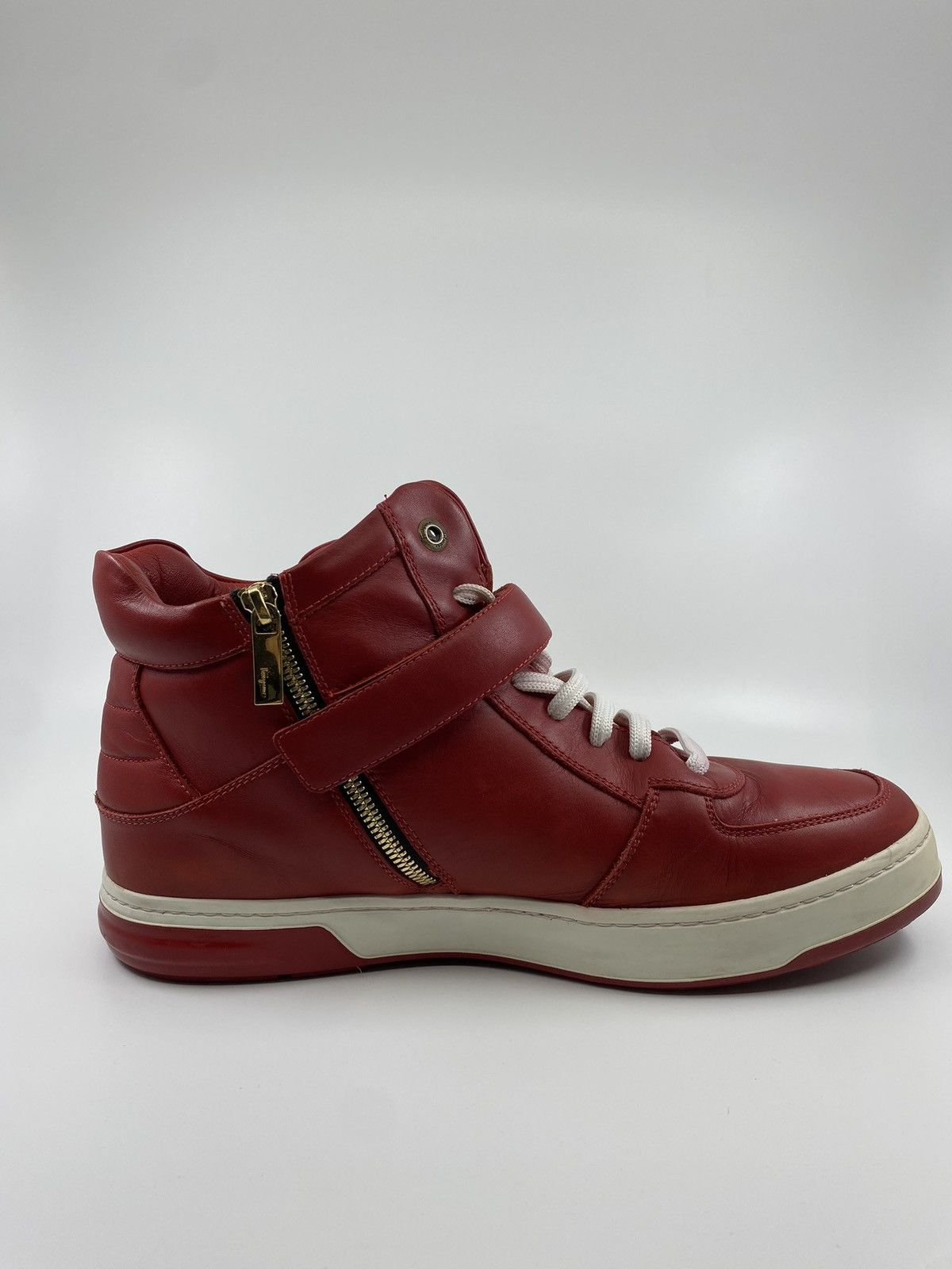 Salvatore Ferragamo Nayon Gancini Leather Sneakers Size US 12 / EU 45 - 5 Thumbnail