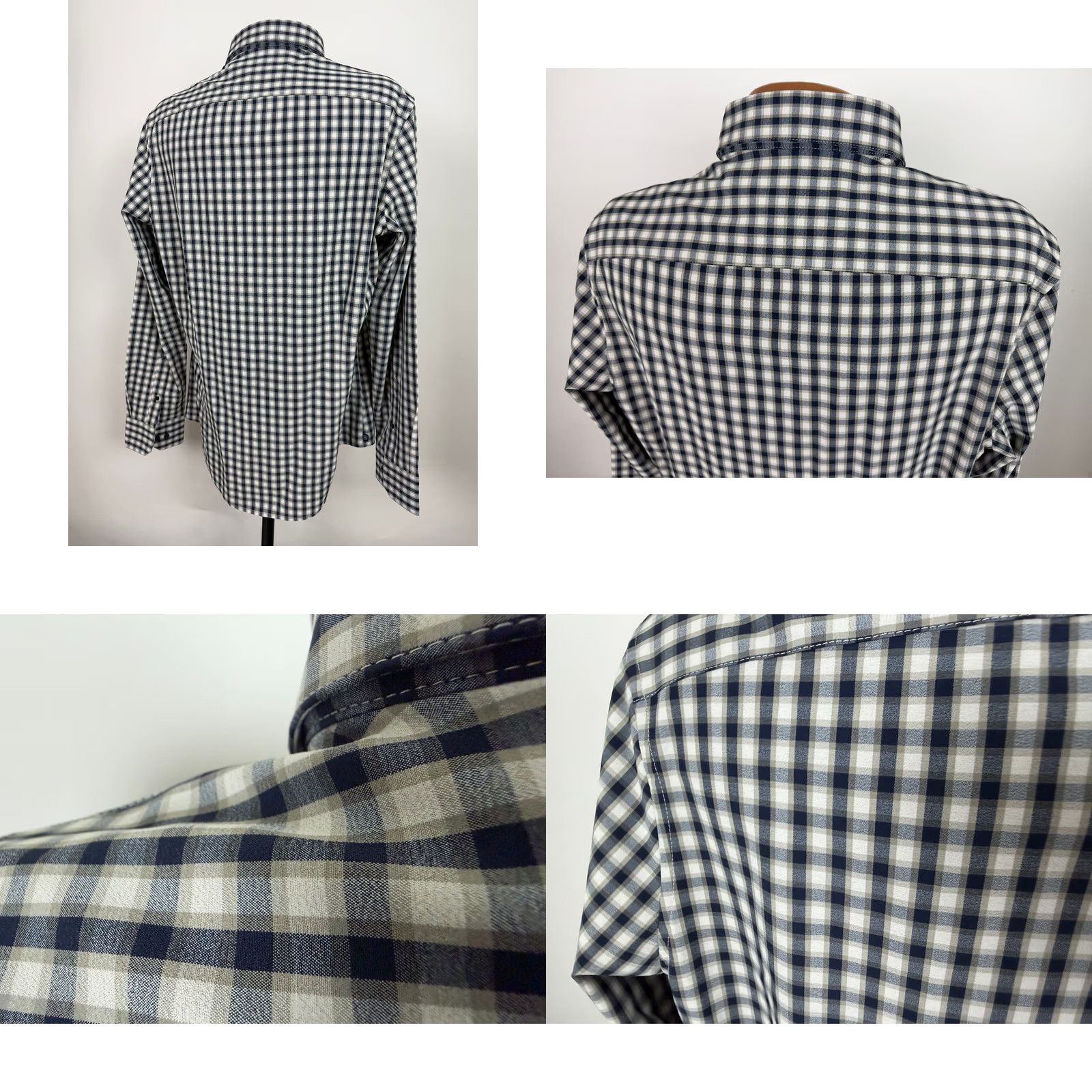 Mizzen+Main Mizzen Main Shirt Men LT Trim Tall No Tuck Casual Performance Button Up Multicolor Check Stretch Lightweight Size US L / EU 52-54 / 3 - 8 Thumbnail