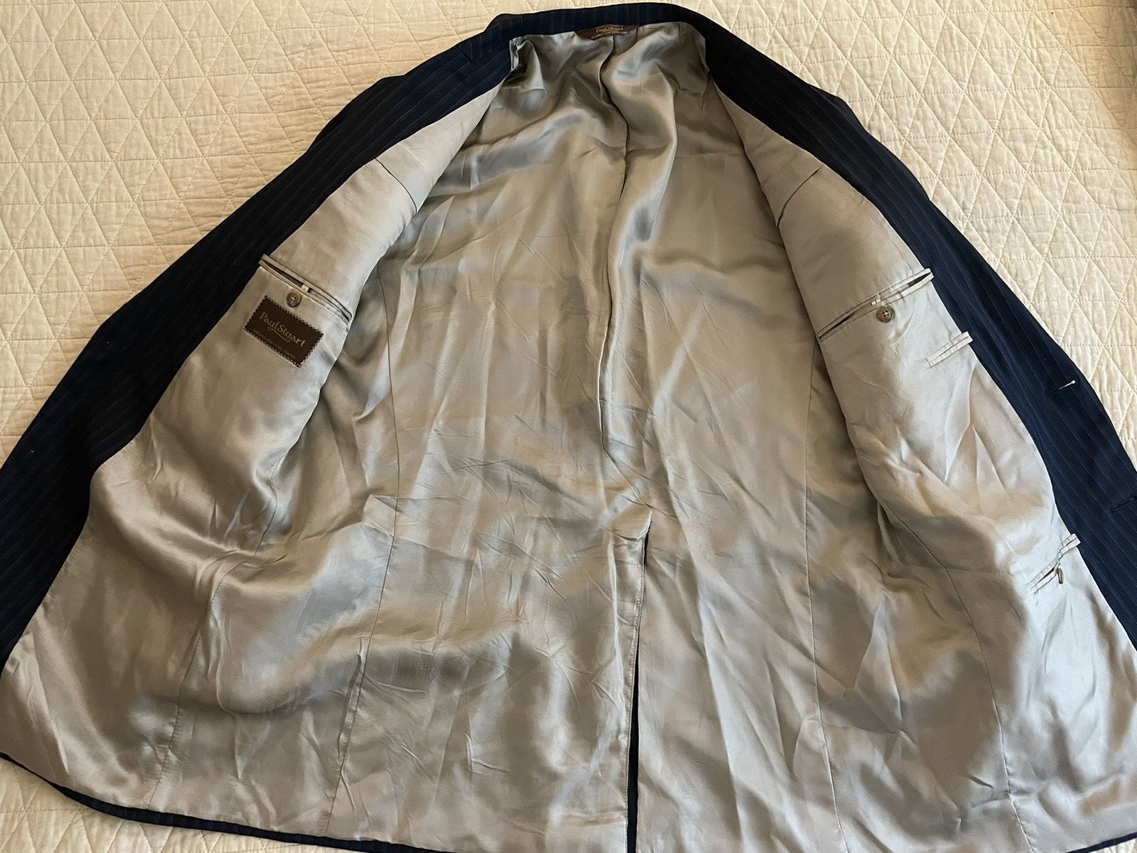 Paul Stuart All Year Weight Super 150's STUART III Suit Size 44L - 6 Thumbnail